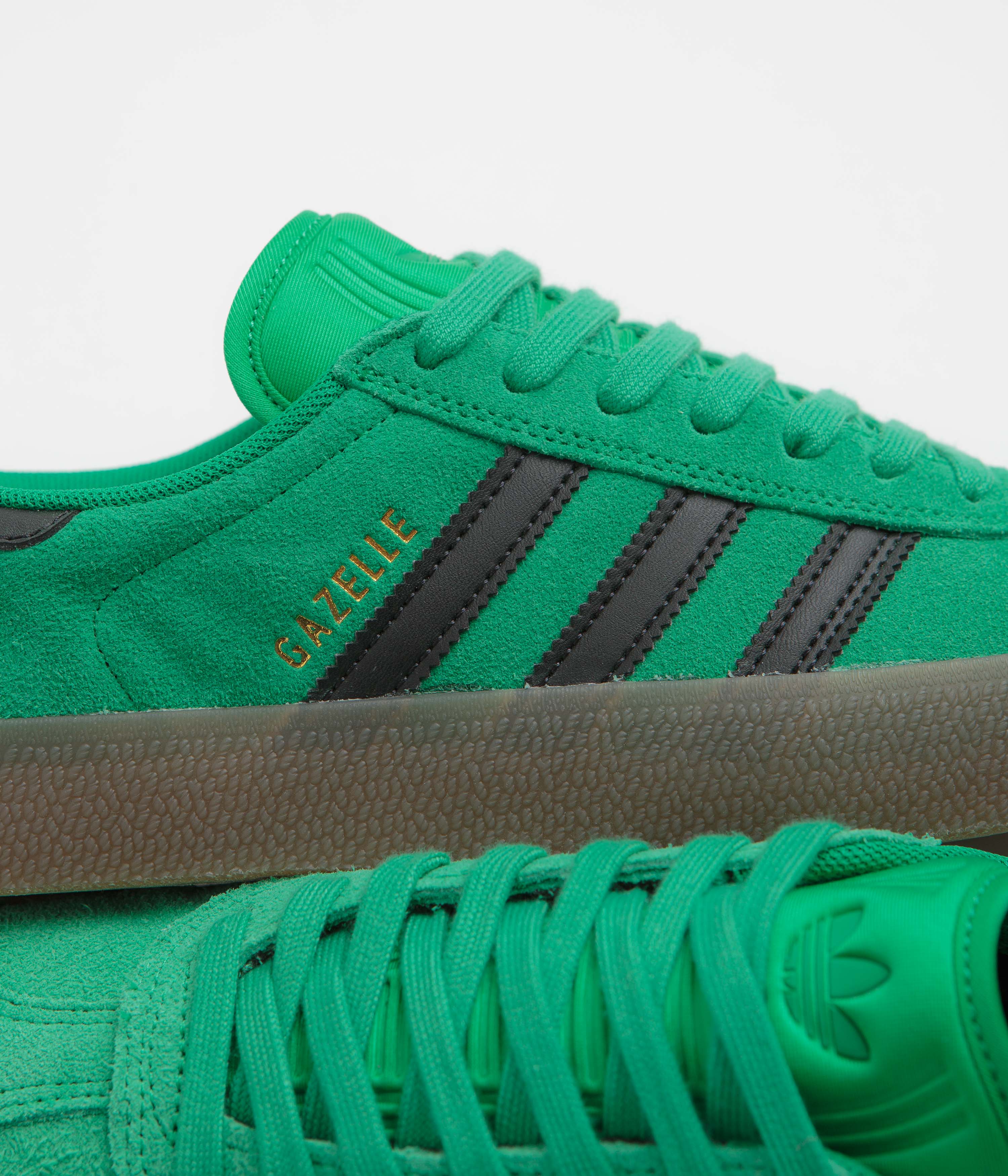 Adidas Gazelle ADV Shoes - Court Green / Core Black / Gum5 - Image 3
