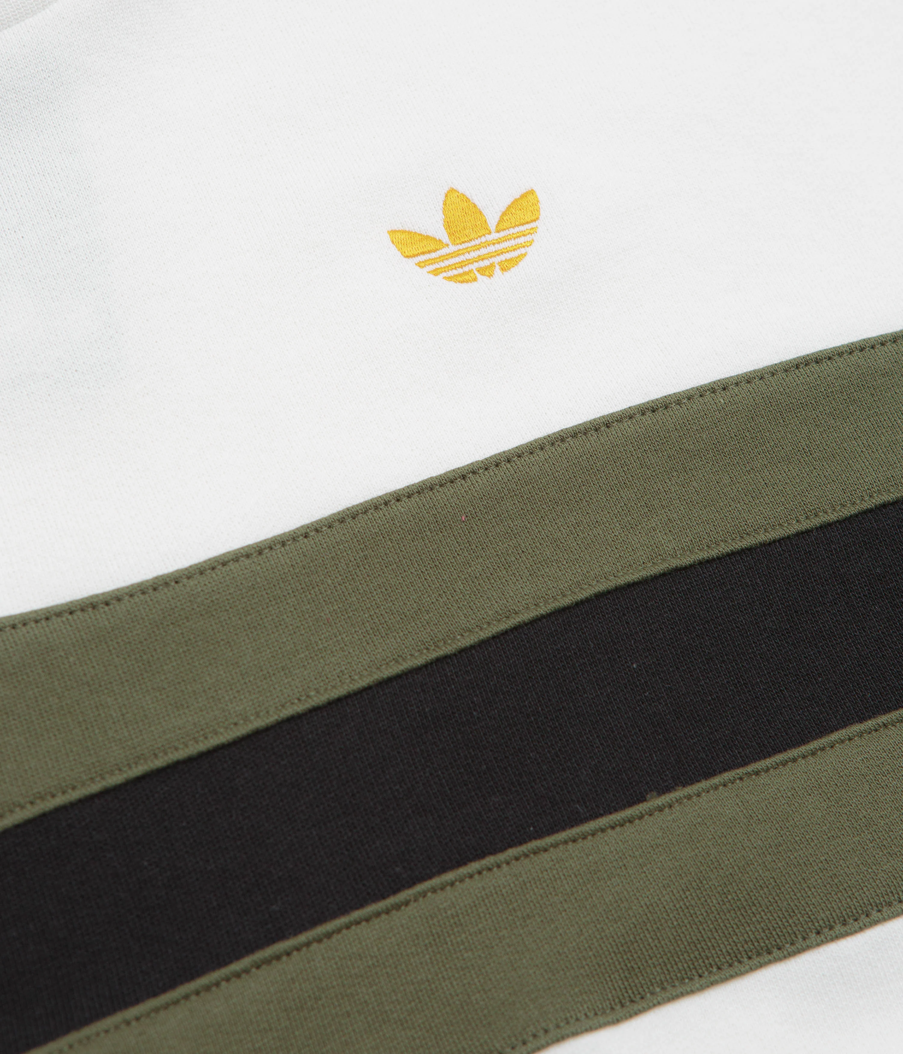 Adidas OG Crewneck Sweatshirt - Core White / Olive Strata / Black - Image 3