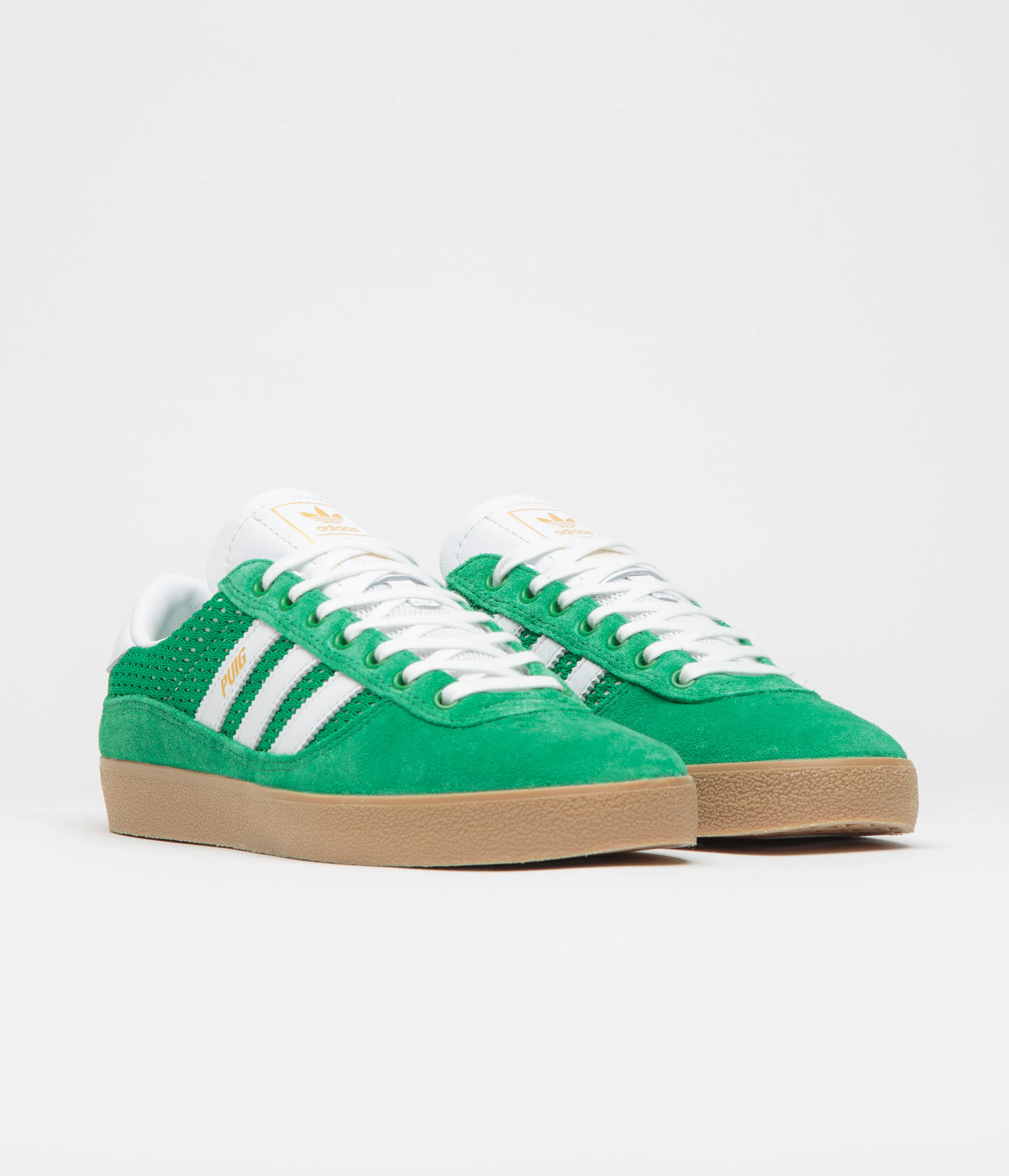 Adidas Puig Indoor Shoes - Green / FTWR White / Gum4 - Image 2