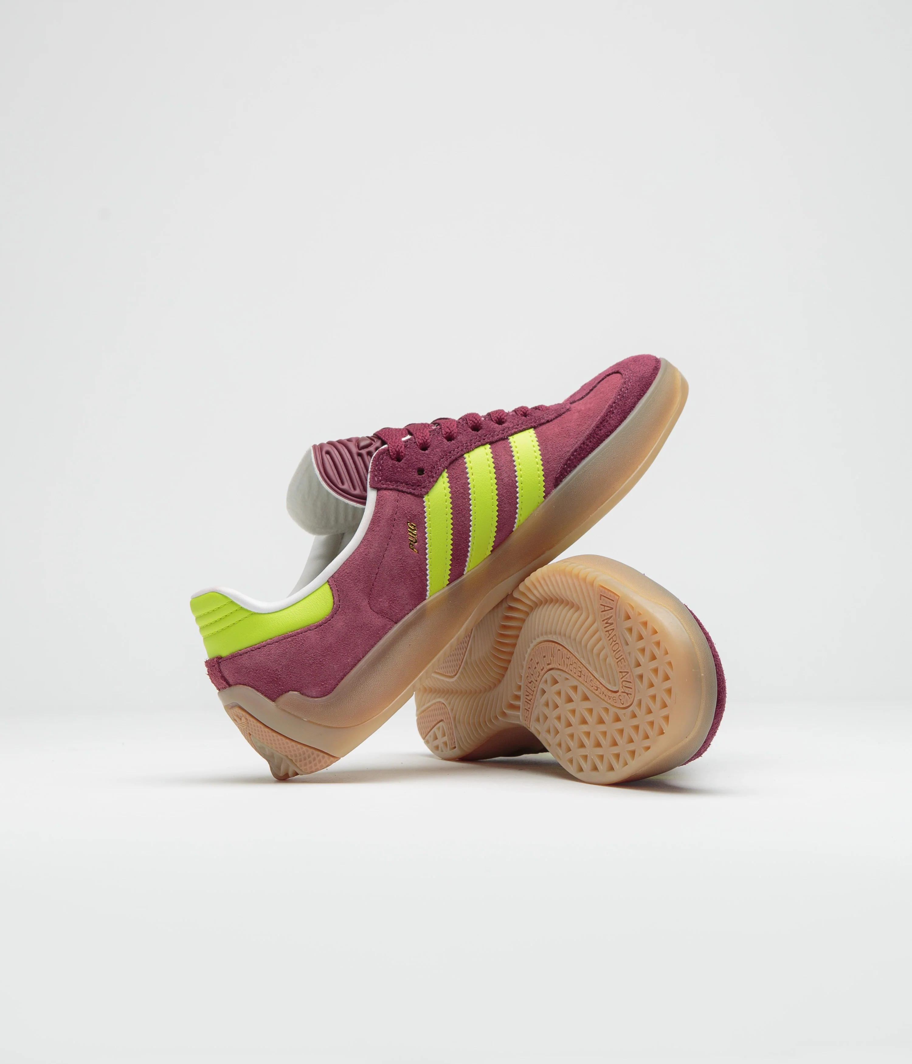 Adidas Puig Samba Shoes - Maroon / Semi Solar Yellow / Shadow Red - Image 5