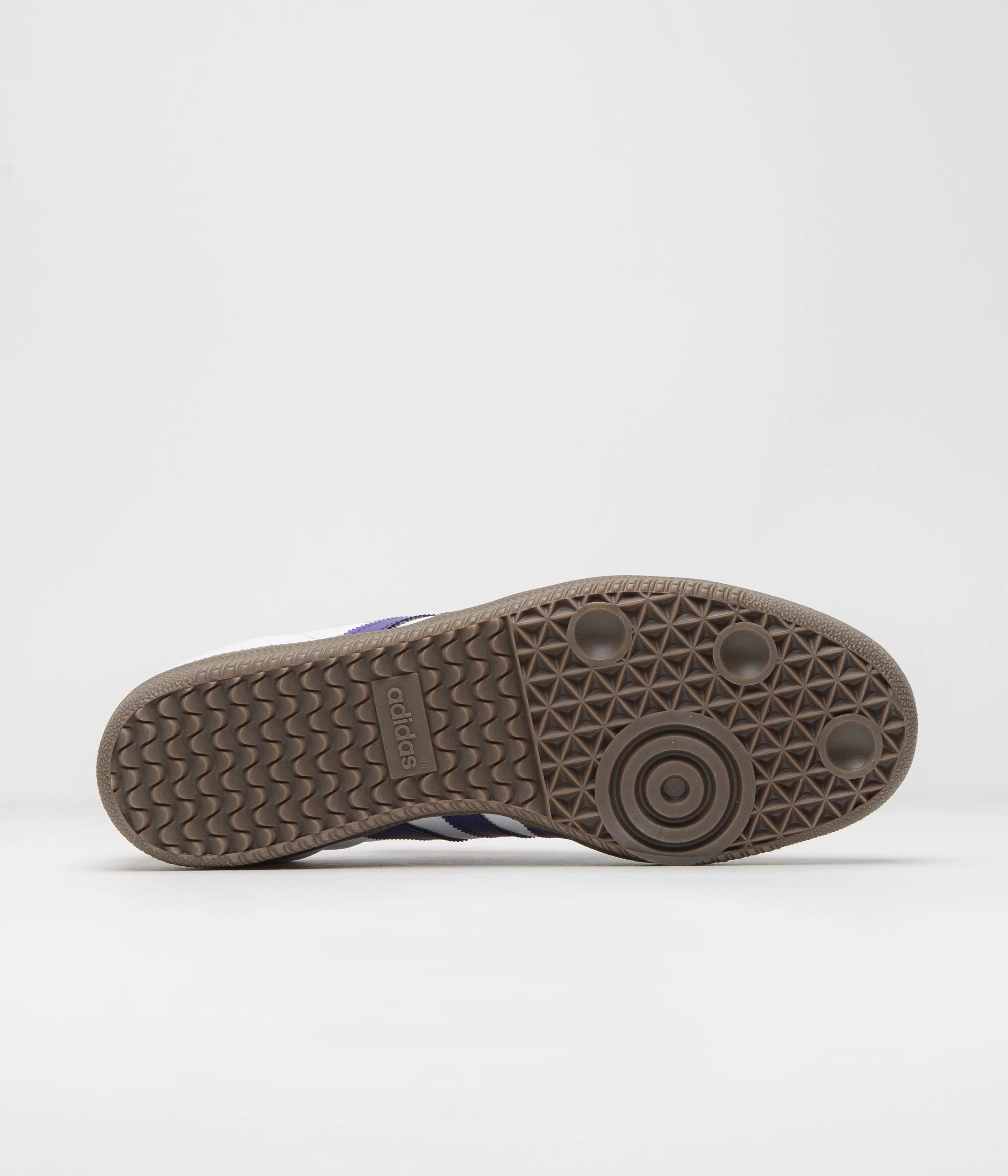 Adidas Samba ADV Shoes - Cloud White / Collegiate Purple / Gold Metallic - Image 6