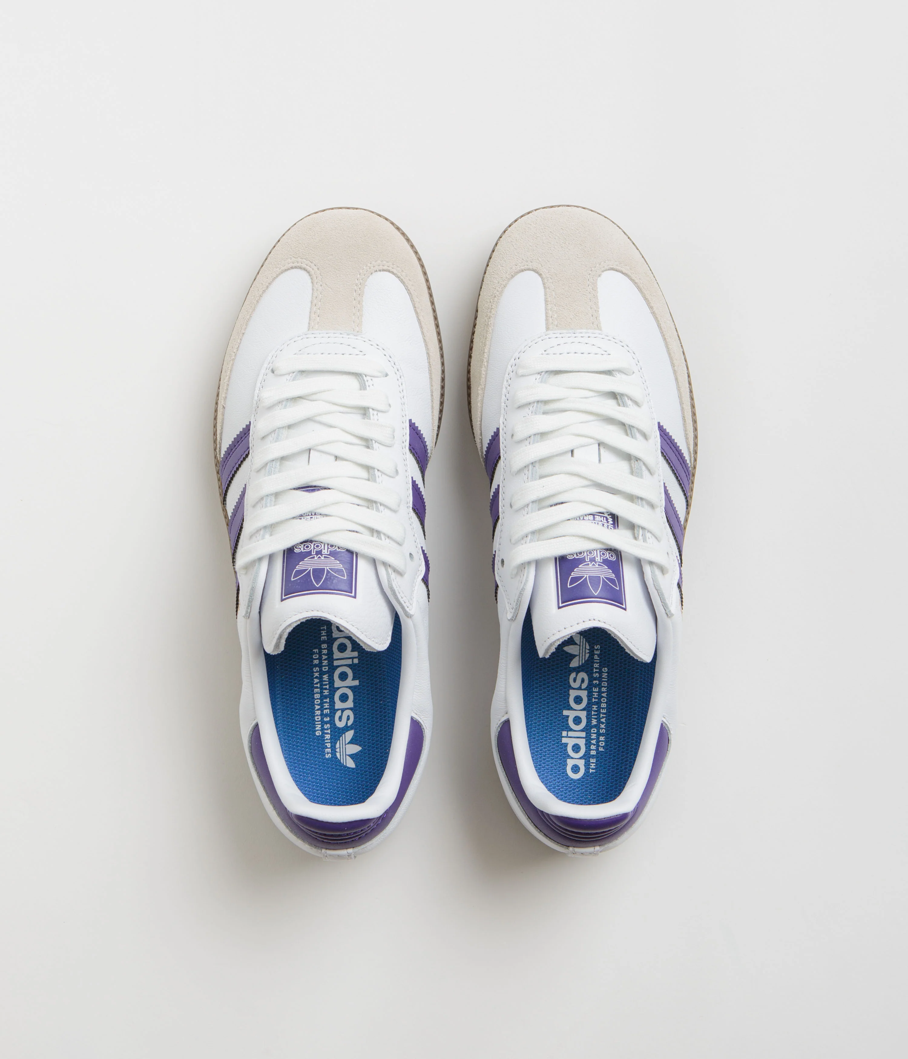 Adidas Samba ADV Shoes - Cloud White / Collegiate Purple / Gold Metallic - Image 7