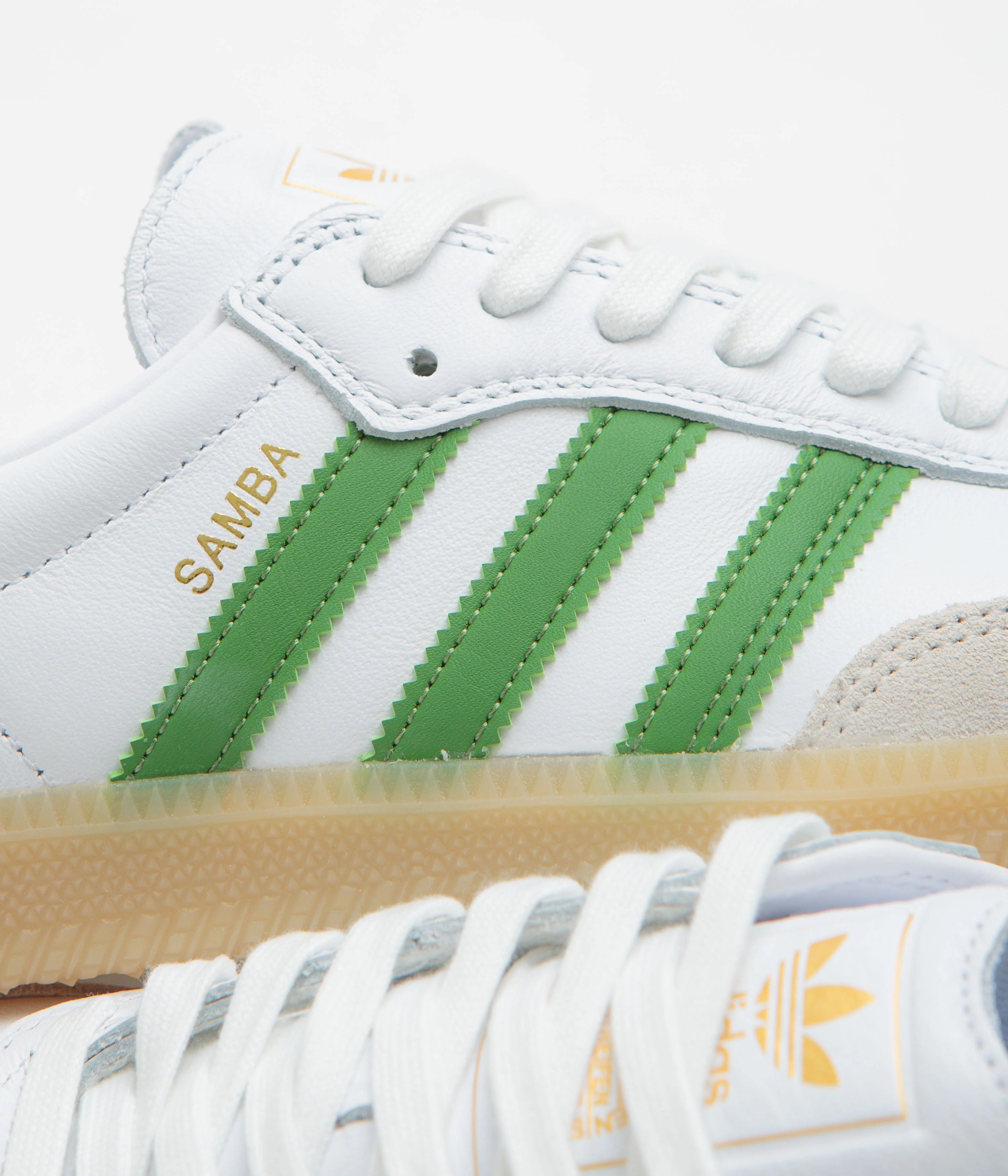 Adidas Samba ADV Shoes - FTWR White / Crew Green / Gum3 - Image 3
