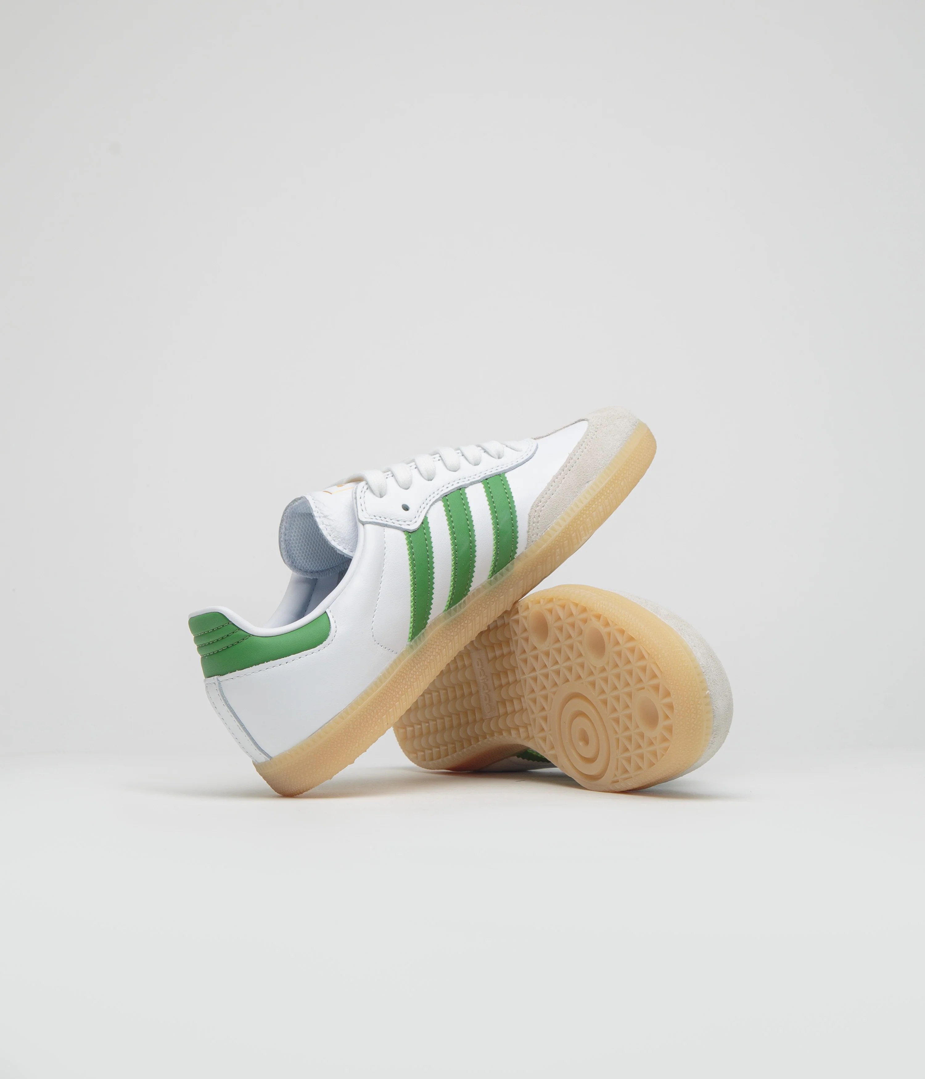 Adidas Samba ADV Shoes - FTWR White / Crew Green / Gum3 - Image 5