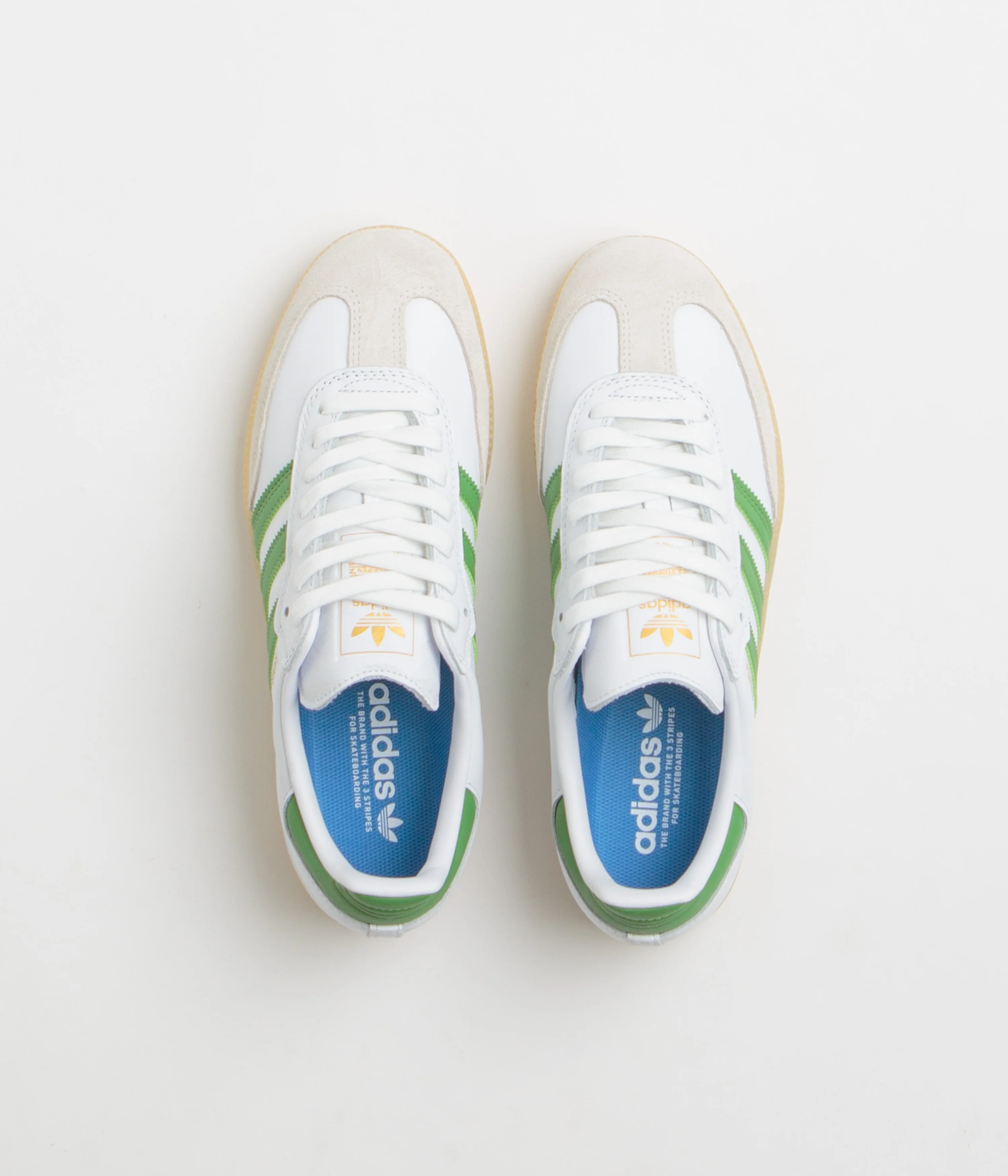 Adidas Samba ADV Shoes - FTWR White / Crew Green / Gum3 - Image 7