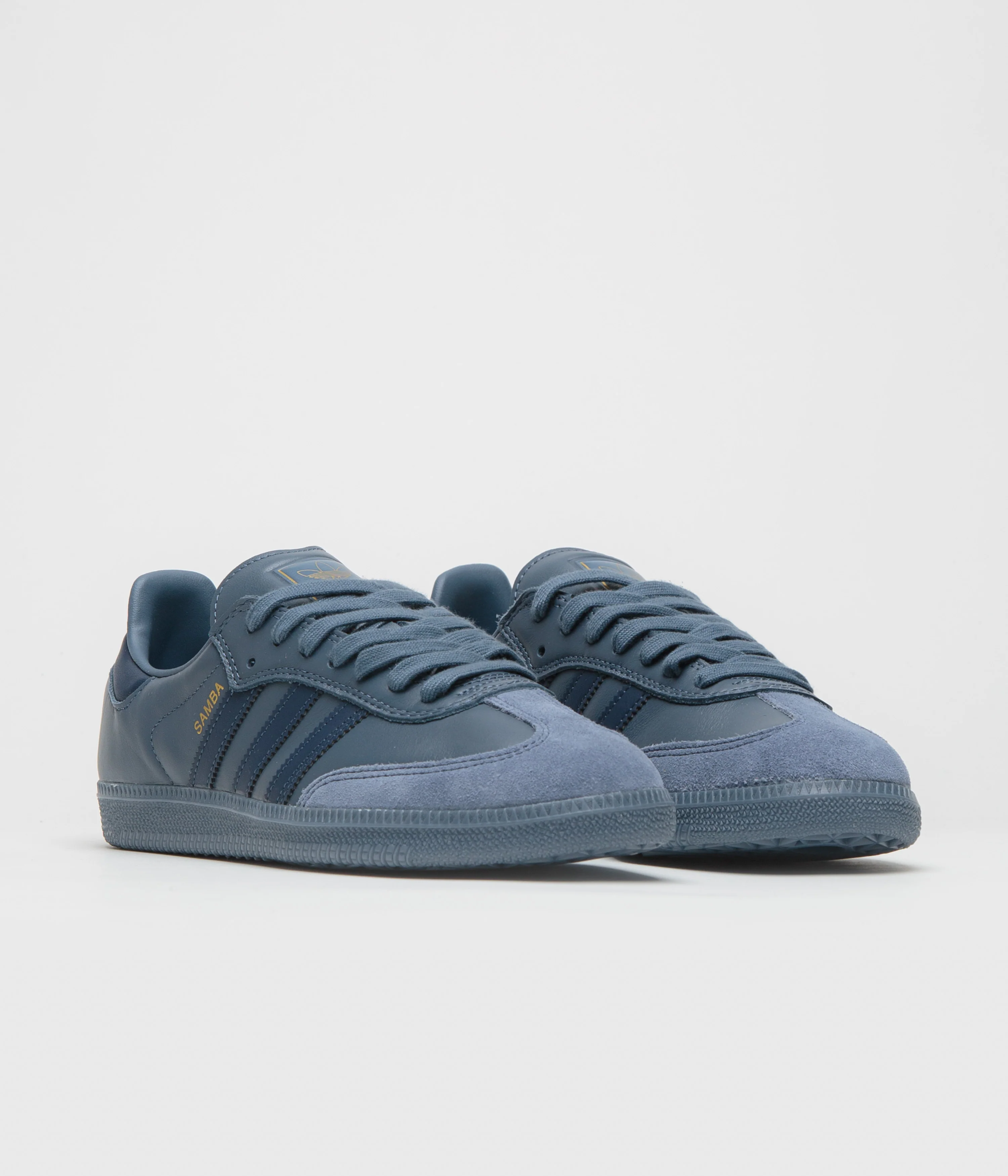 Adidas Samba ADV Shoes - Preloved Ink / Preloved Ink / Gold Metallic - Image 2