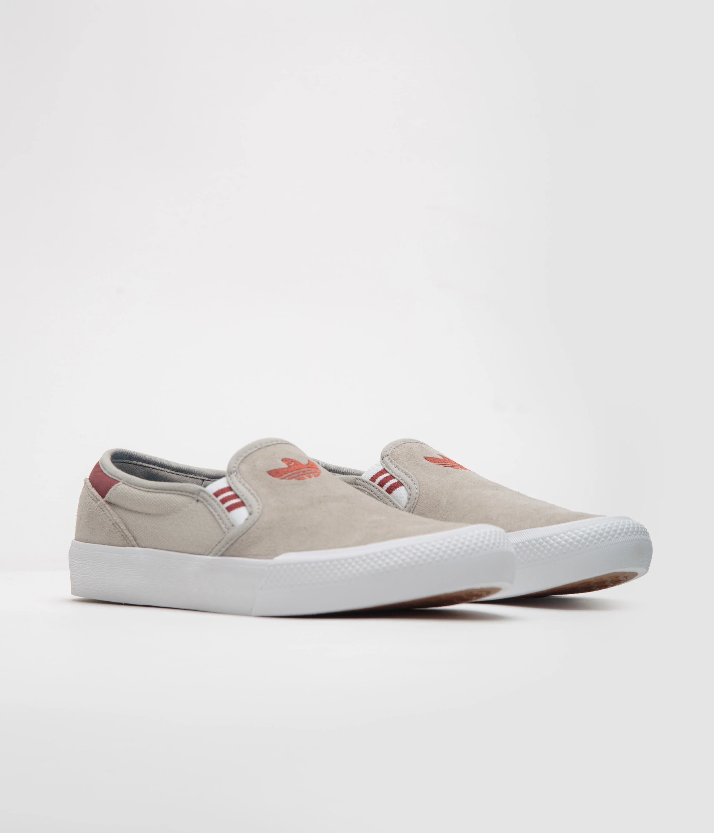 Adidas Shmoofoil Slip Shoes - Putty Beige / Preloved Ruby / Wonder Alumina - Image 2