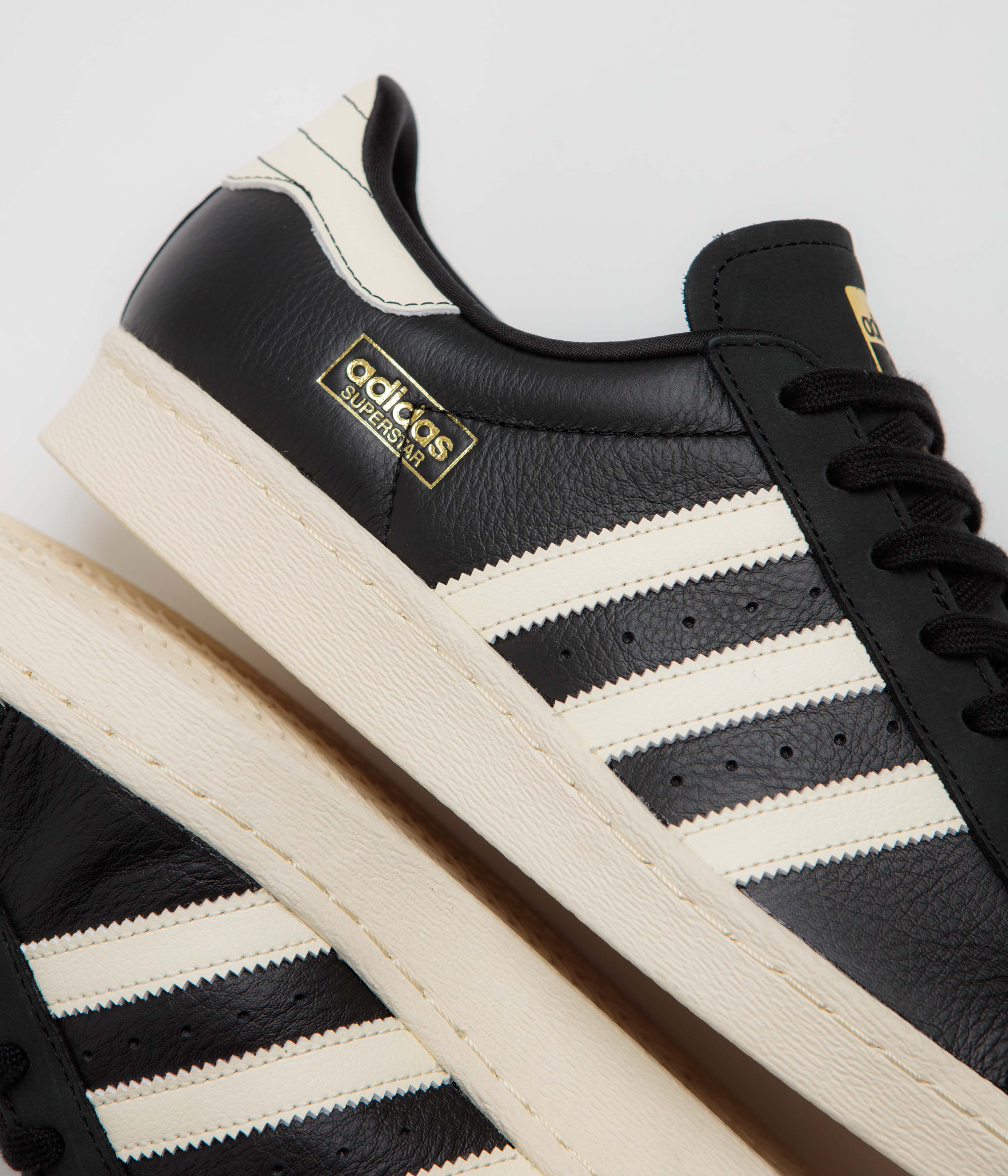Adidas Superstar 80 ADV Shoes - Core Black / Cream White / Gold Metallic - Image 3