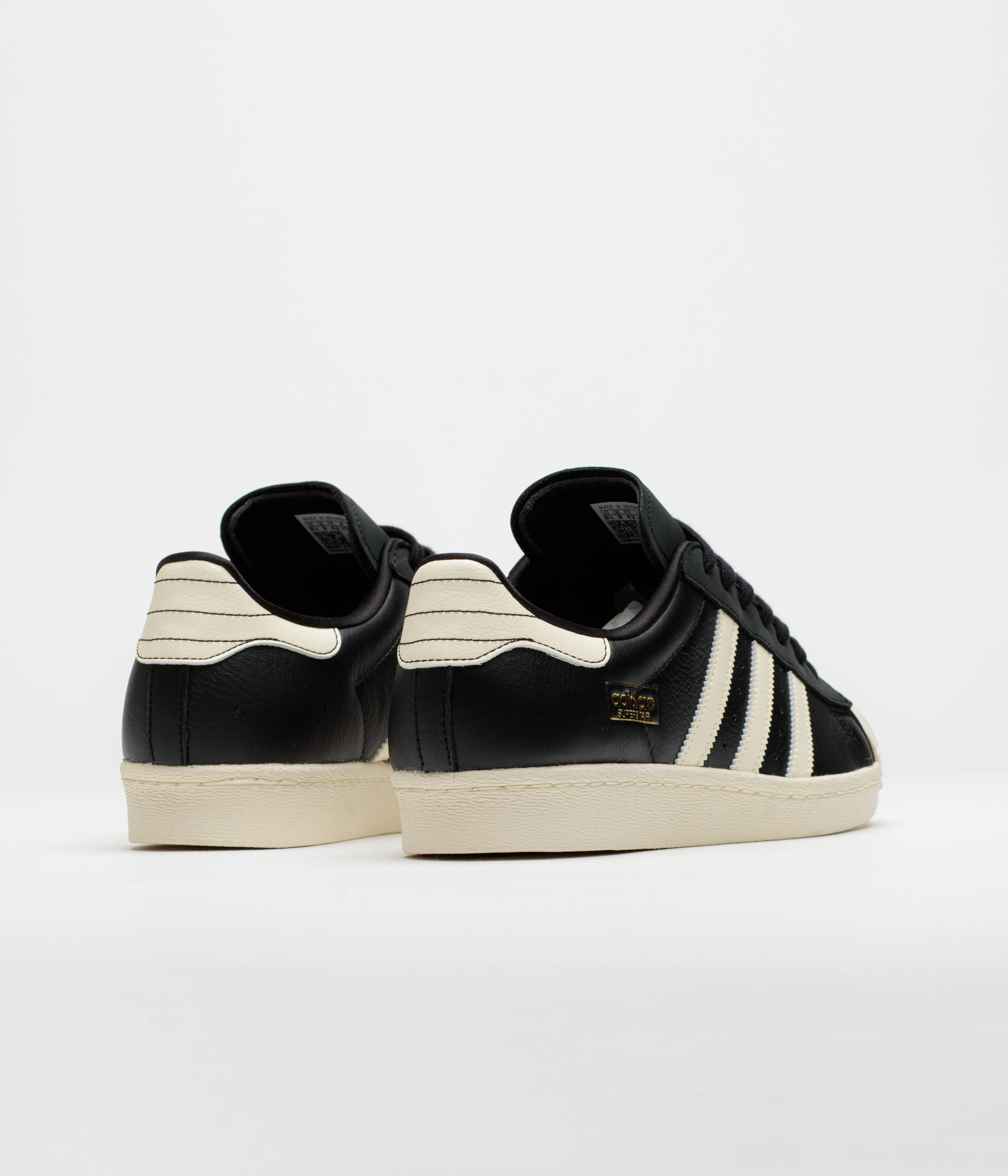Adidas Superstar 80 ADV Shoes - Core Black / Cream White / Gold Metallic - Image 4