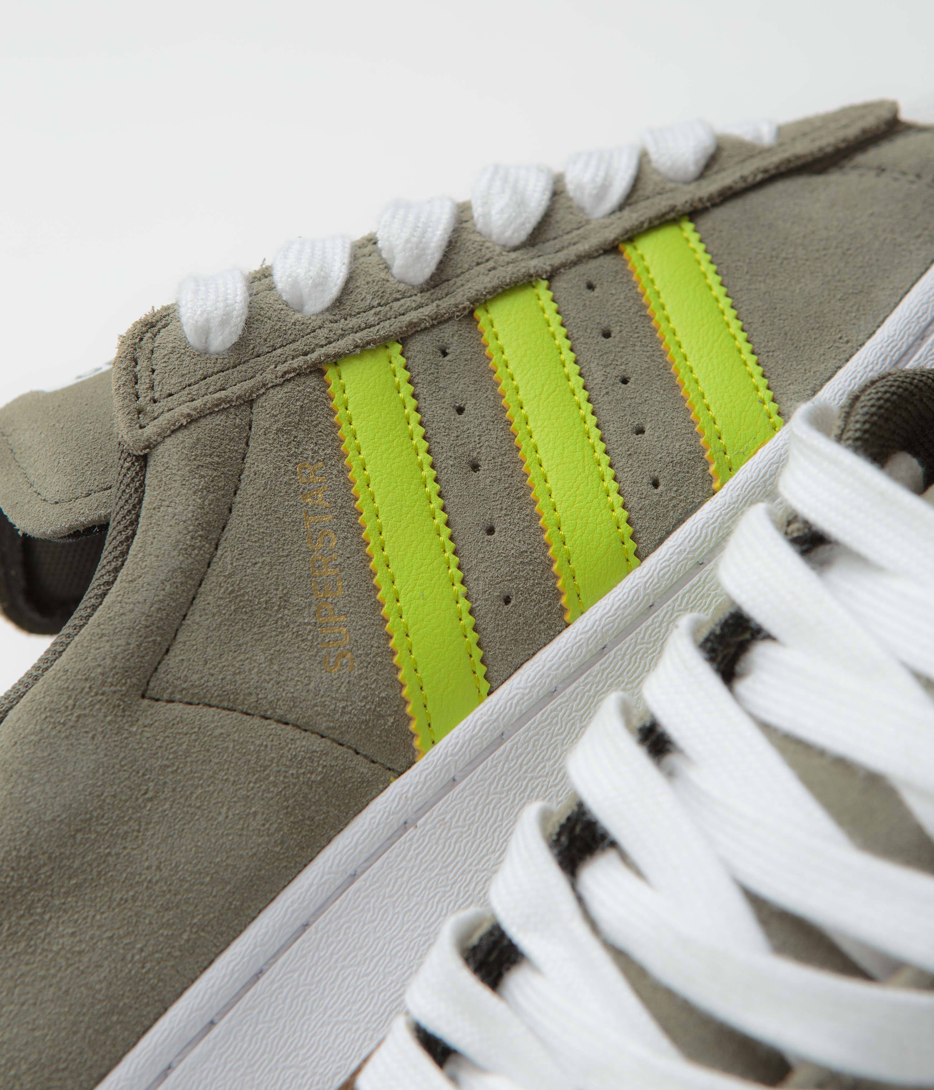 Adidas Superstar ADV Shoes - Olive Strata / Semi Solar Yellow / Gold Metallic - Image 8