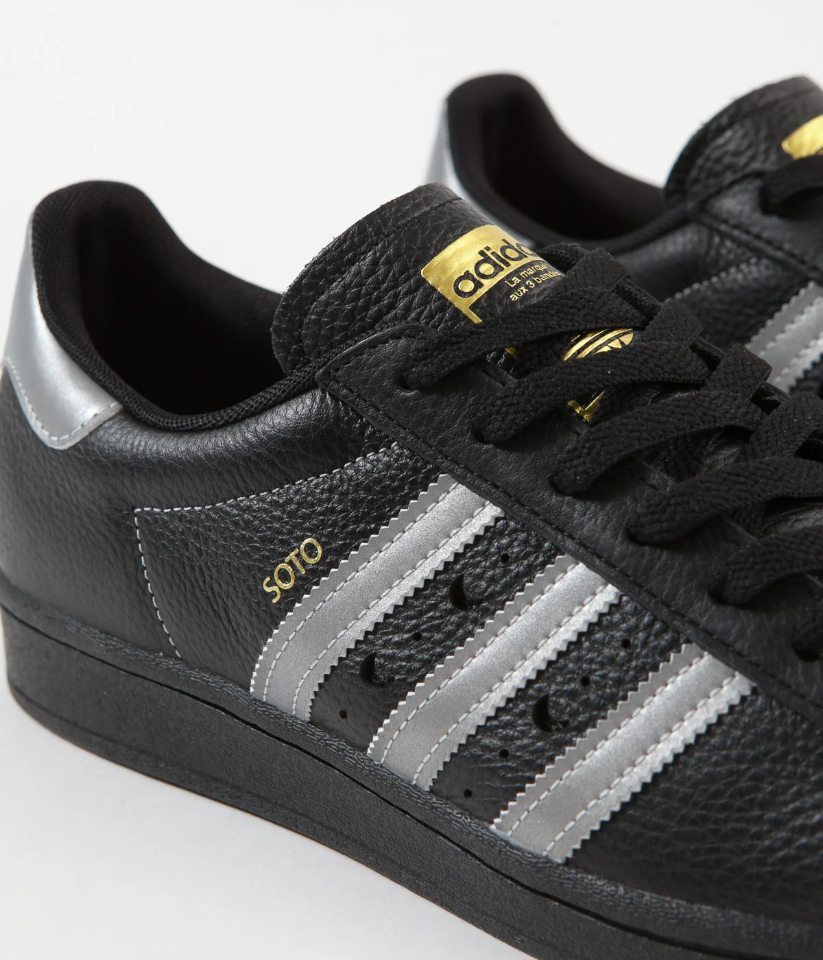 Adidas Superstar ADV 'Soto' Shoes - Core Black / Silver Metallic / Gold Metallic - Image 3