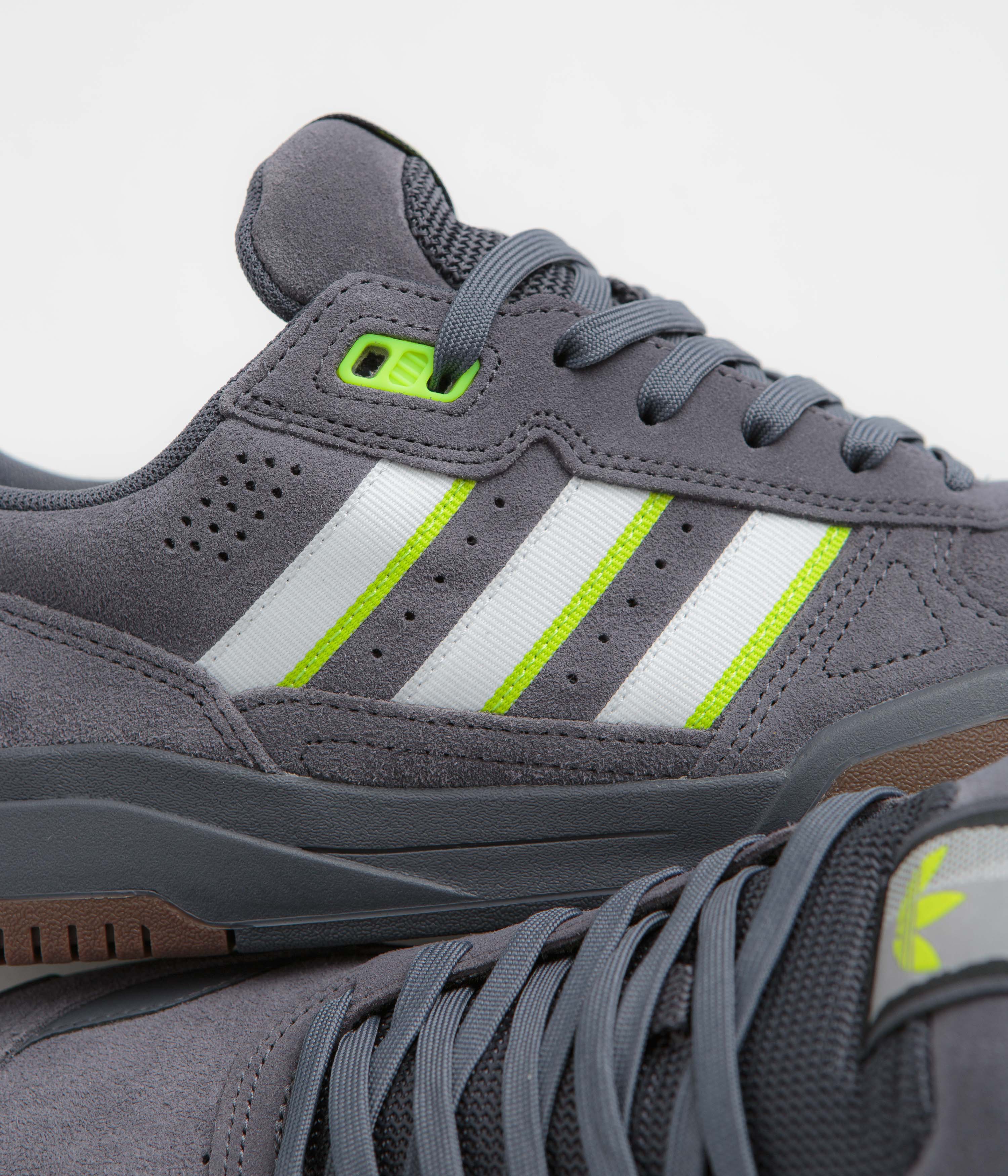 Adidas Tekkira Cup Shoes - Aurora Onix / FTWR White / Solar Slime - Image 3