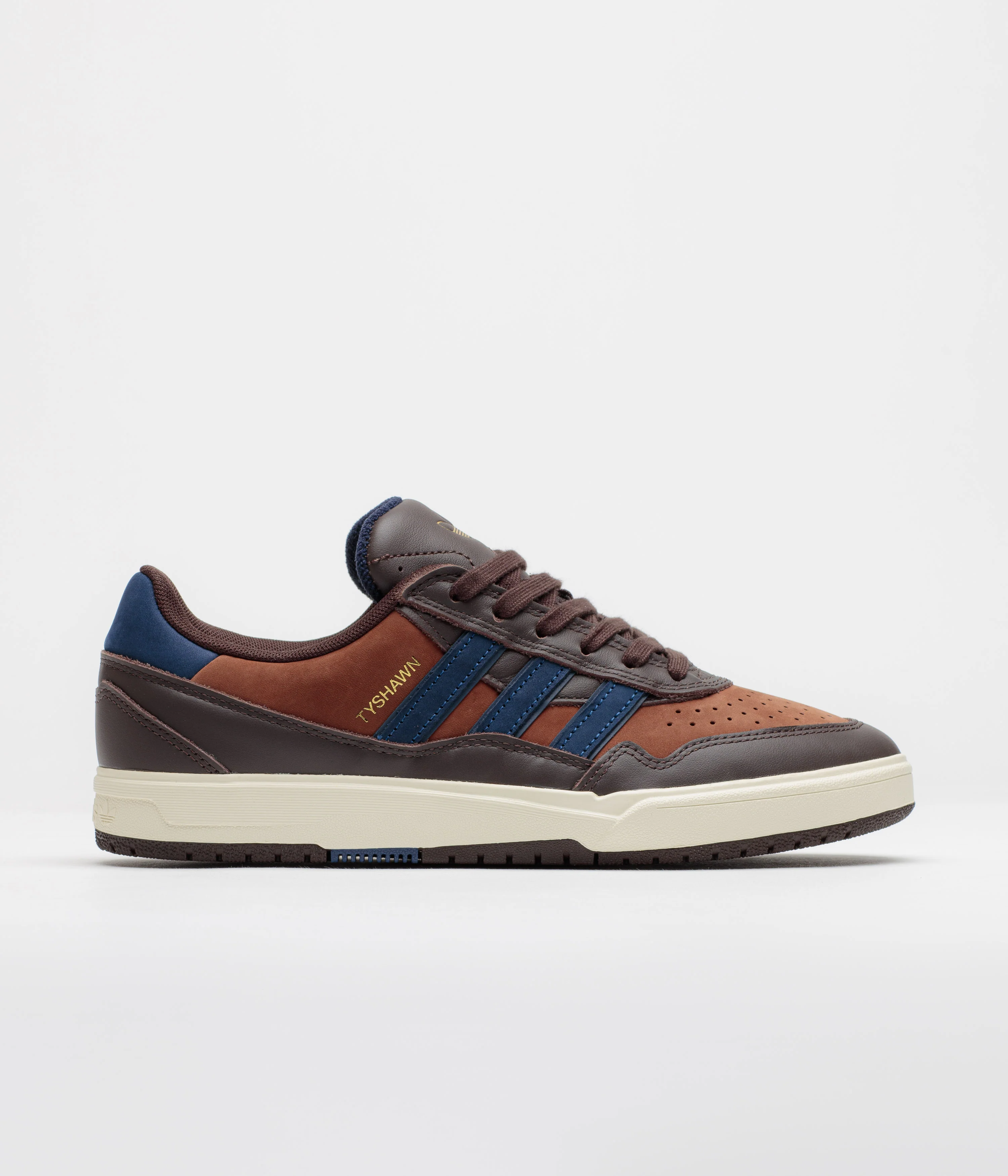 Adidas Tyshawn II Shoes - Aurora Coffee / Dark Blue / Preloved Brown