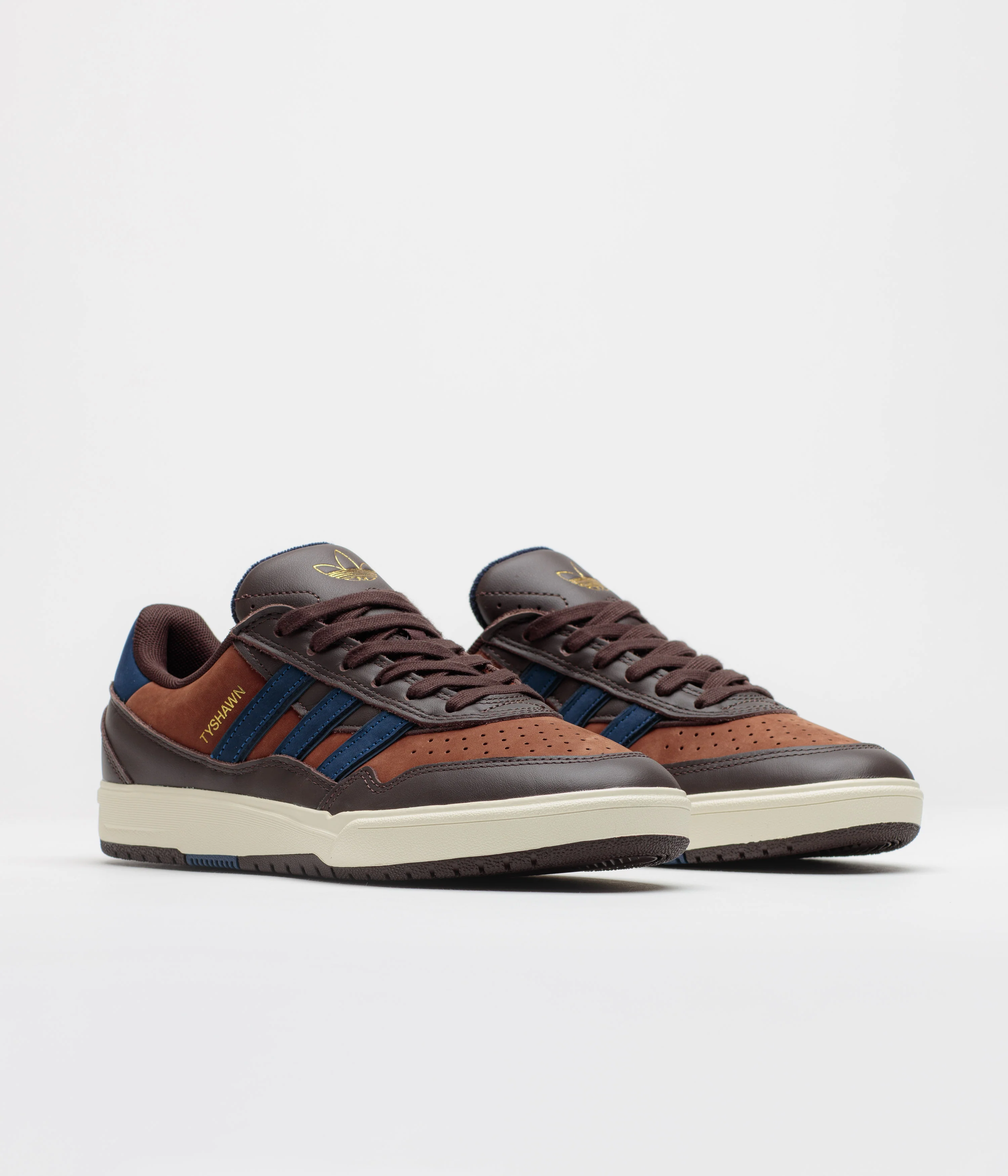 Adidas Tyshawn II Shoes - Aurora Coffee / Dark Blue / Preloved Brown - Image 2