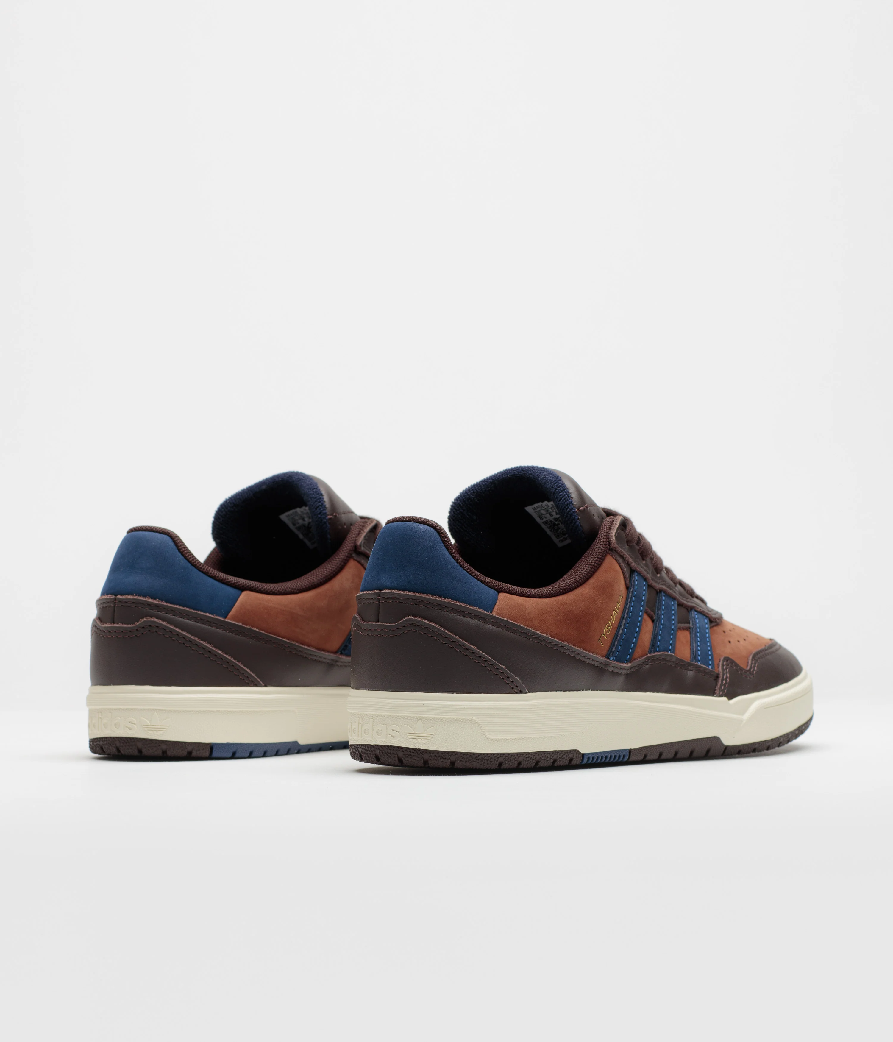 Adidas Tyshawn II Shoes - Aurora Coffee / Dark Blue / Preloved Brown - Image 4