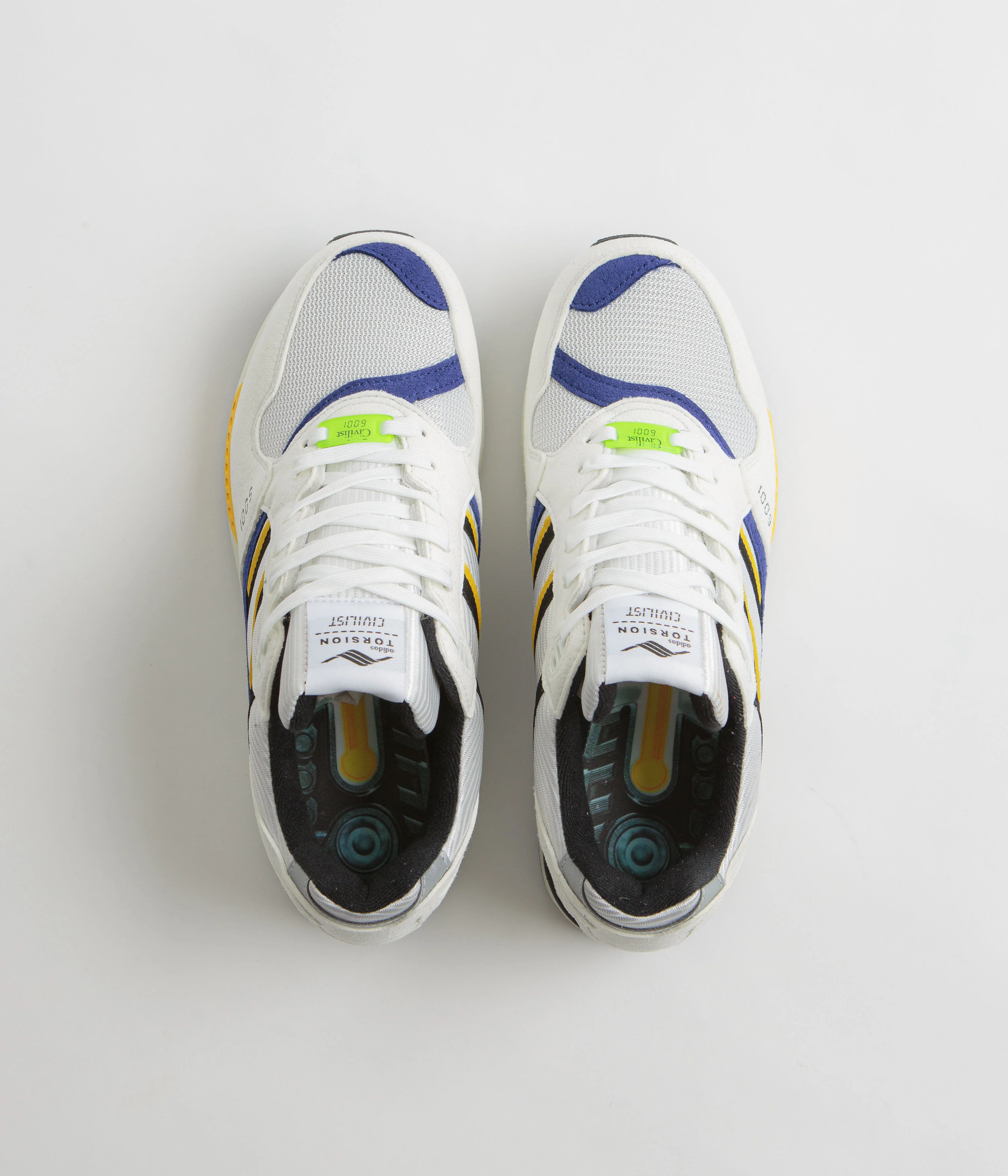 Adidas x Civilist ZX 6001 B Shoes - Crystal White / Core Black / Bold Gold - Image 7