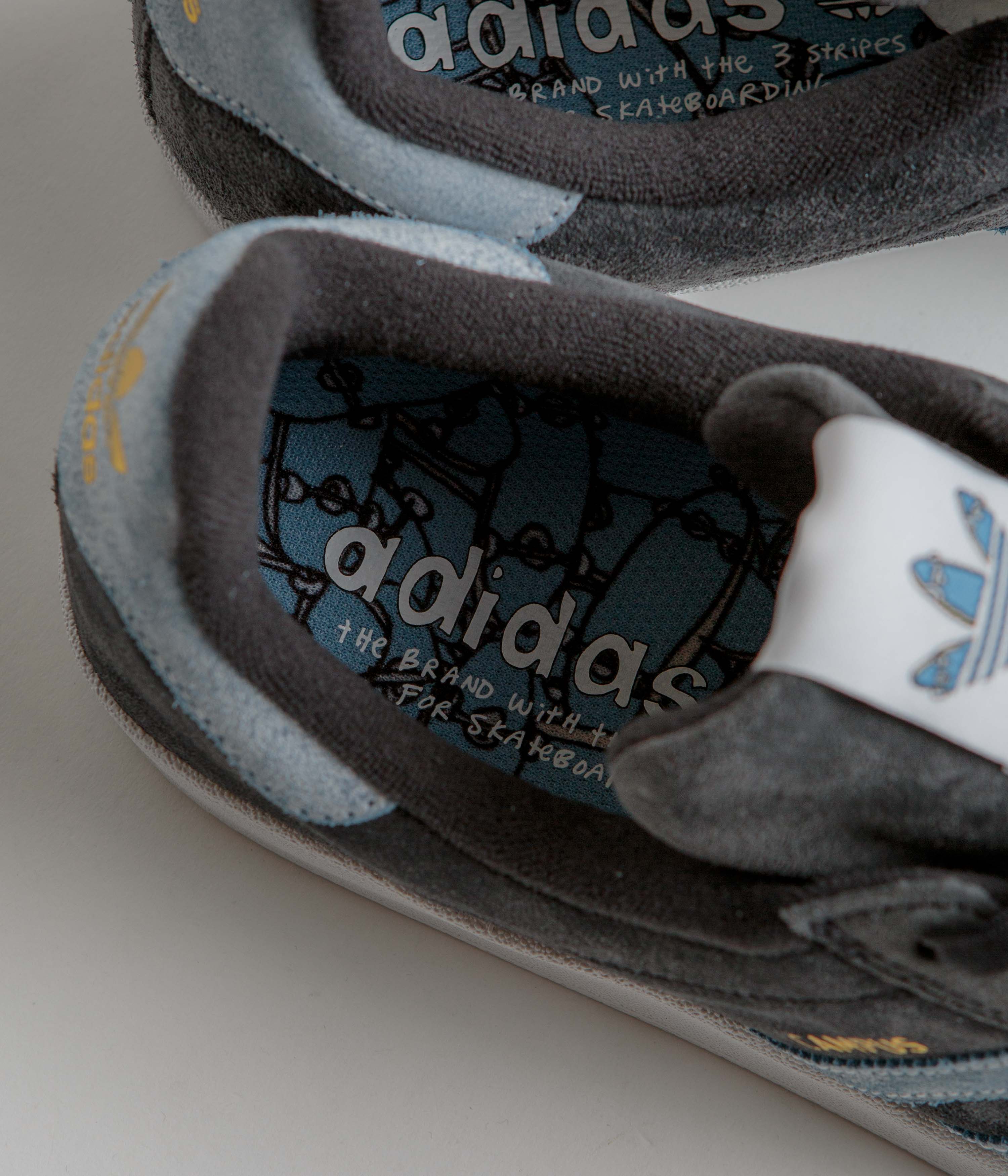 Adidas x Henry Jones Campus ADV Shoes - Carbon / Cloud White / Light Blue - Image 4