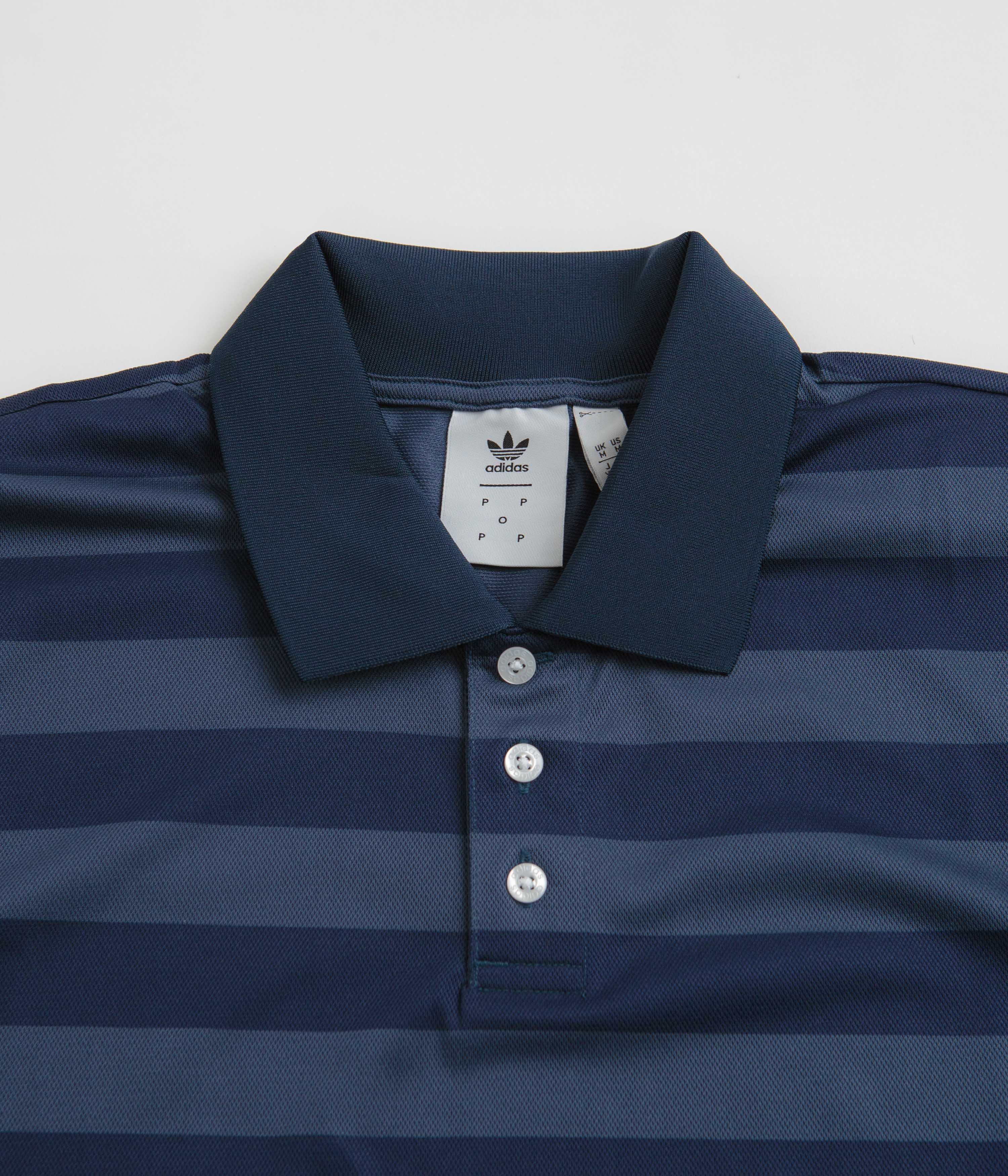 Adidas x Pop Trading Company Polo Shirt - Crew Navy / Collegiate Navy - Image 3