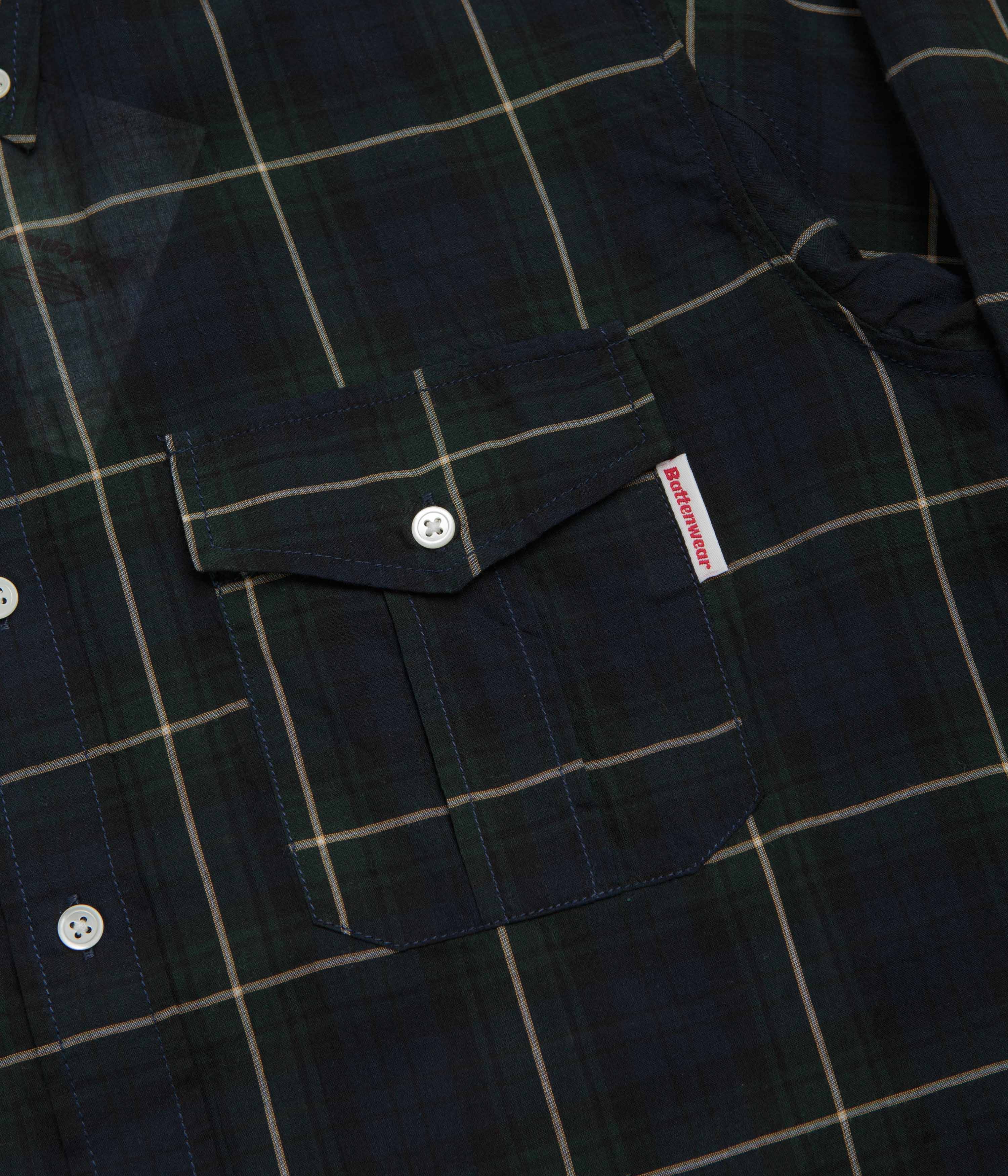 Battenwear BD Scout Shirt - Navy Plaid - Image 2