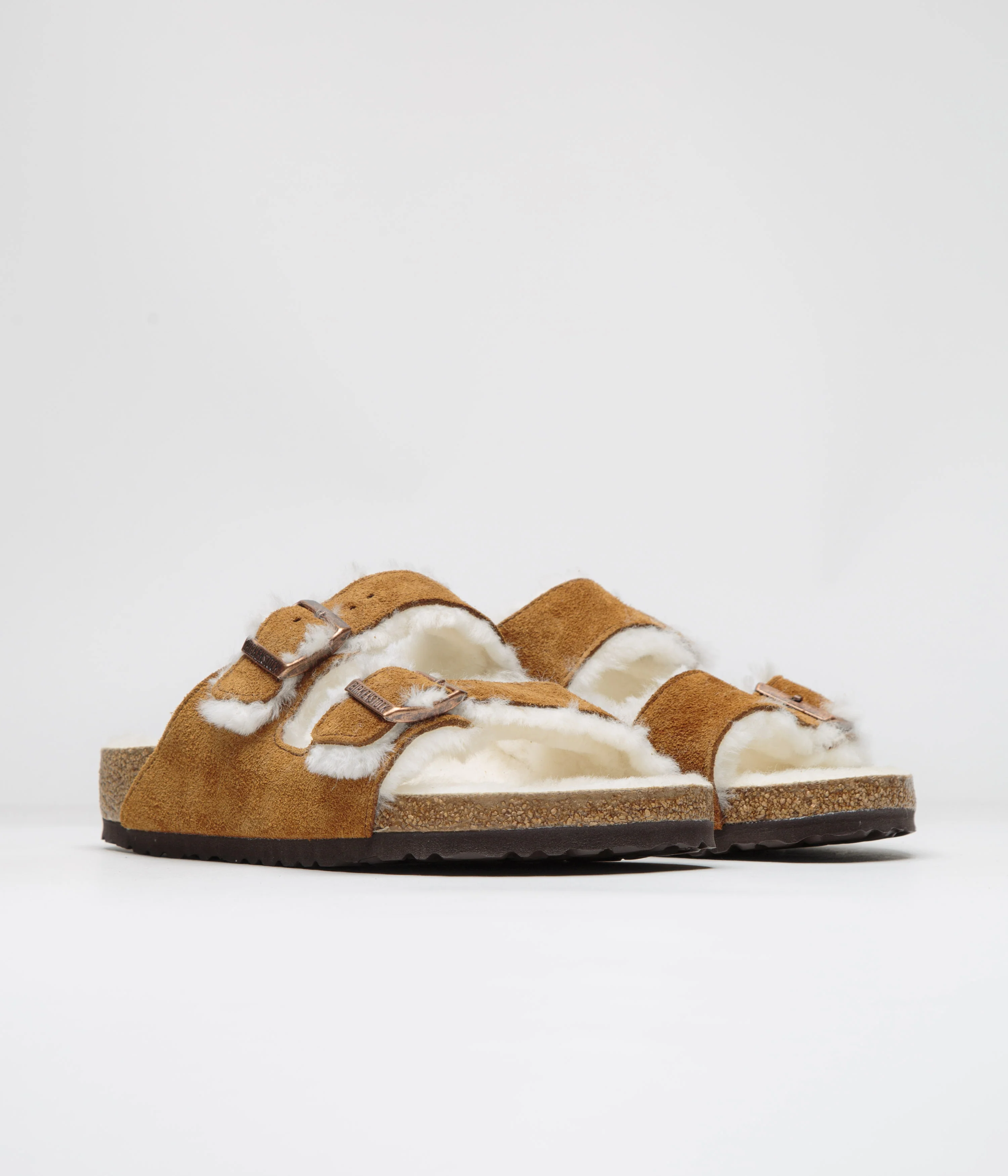 Birkenstock Arizona Shearling Sandals - Mink - Image 2