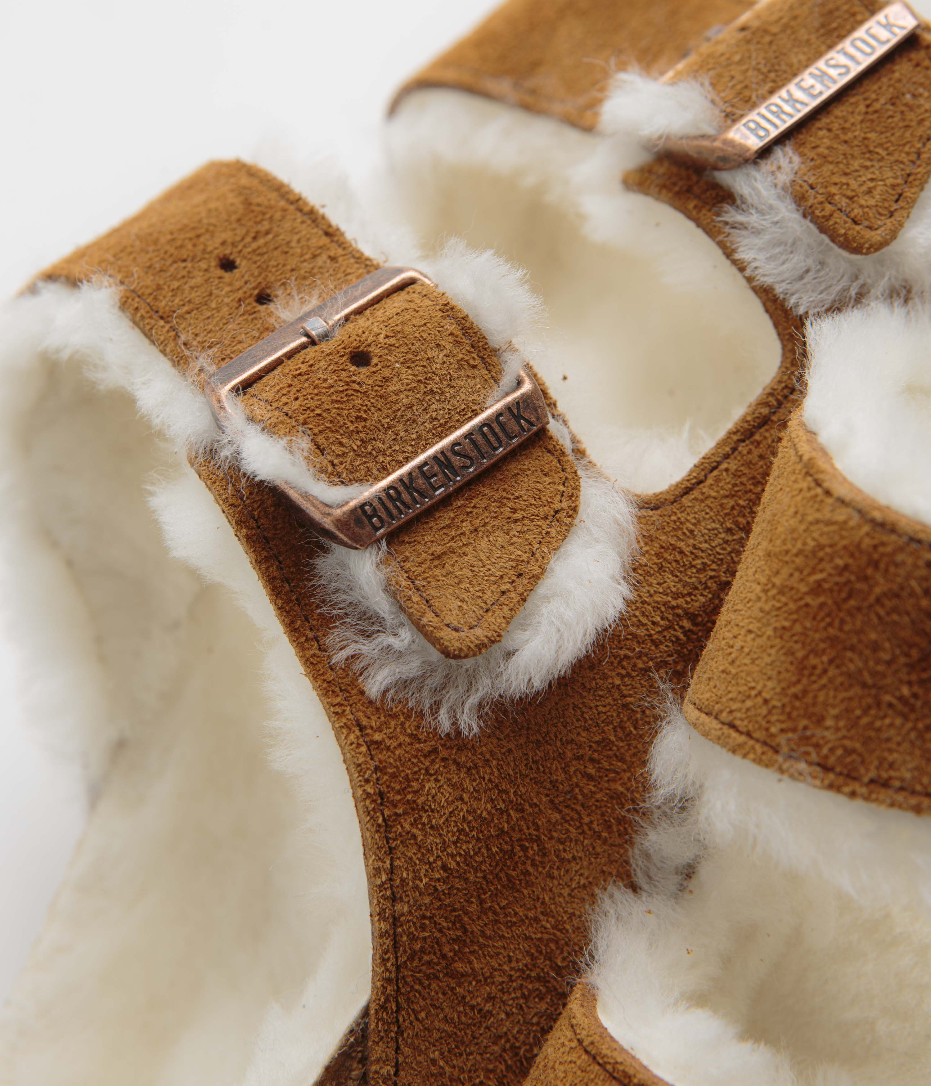 Birkenstock Arizona Shearling Sandals - Mink - Image 3