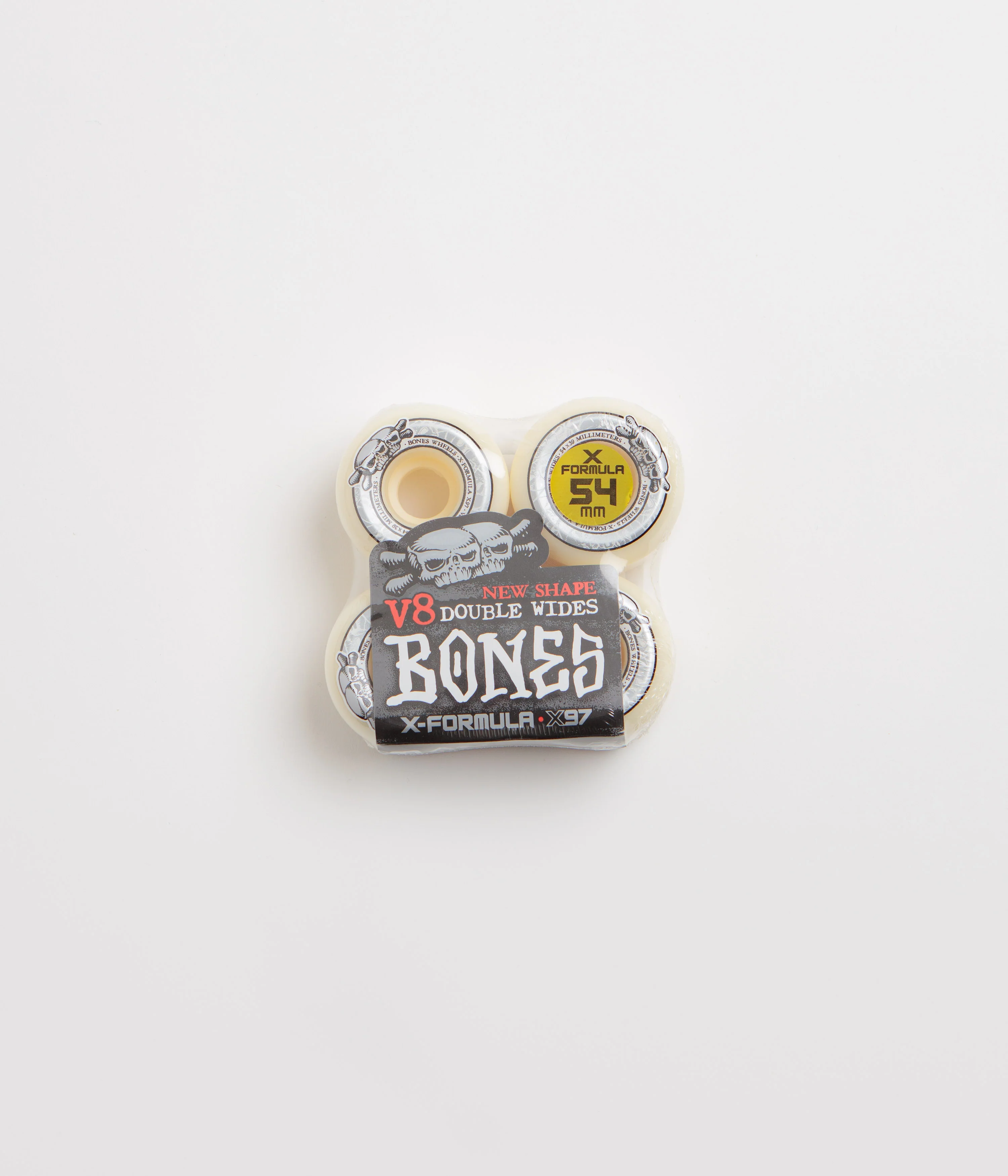 Bones X-Formula 97A V8 Double Wide Wheels - White - 54mm