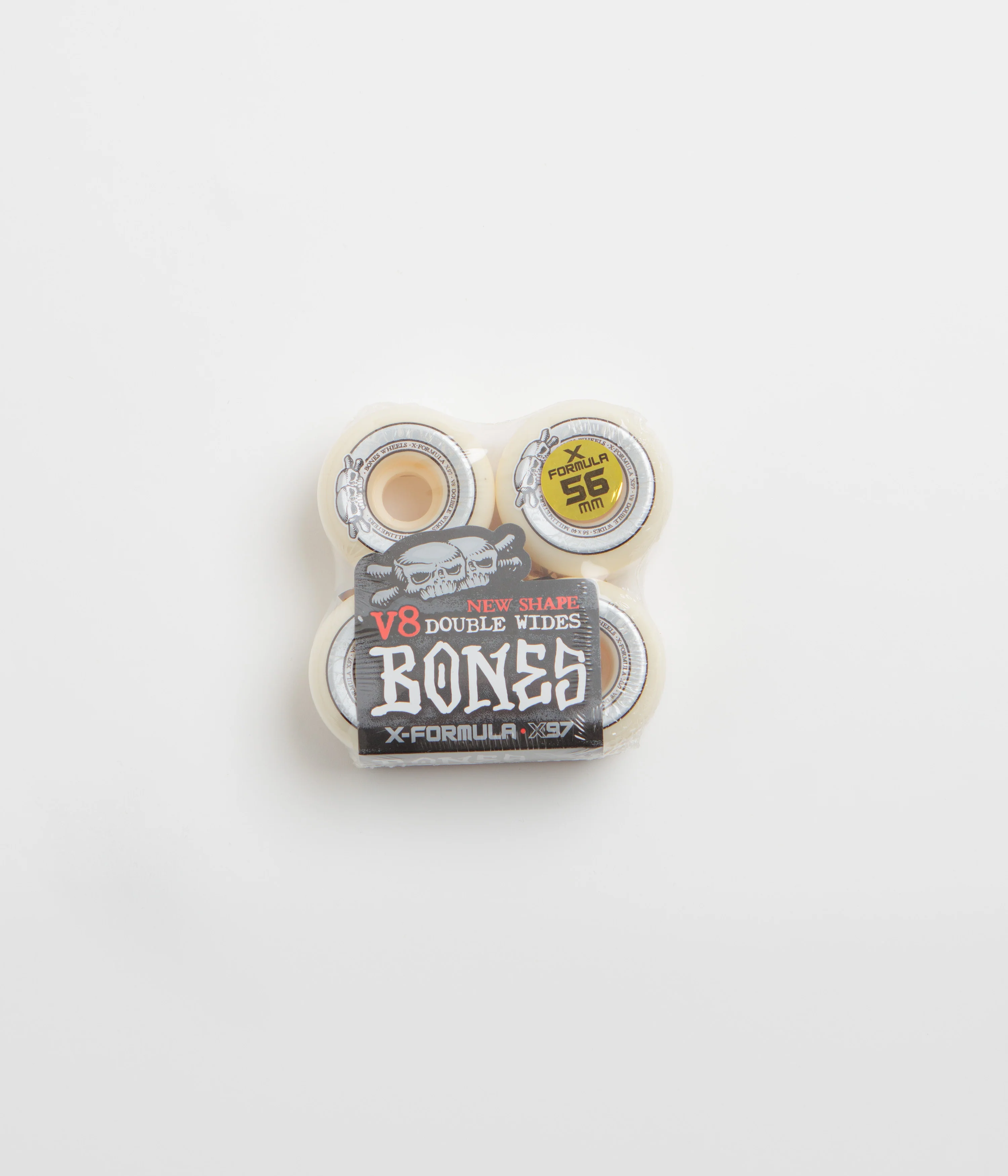 Bones X-Formula 97A V8 Double Wide Wheels - White - 56mm