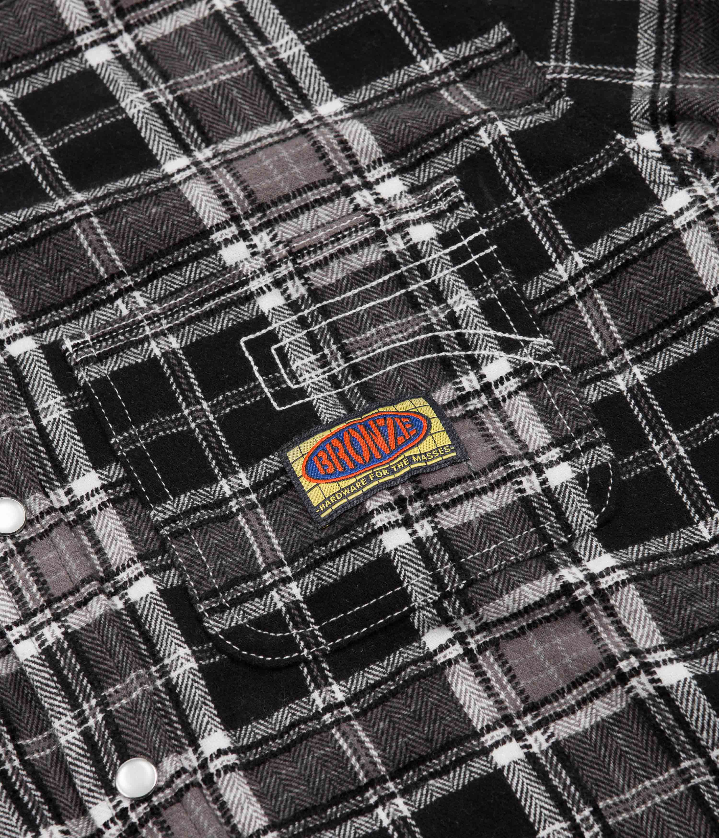 Bronze 56K 56 Flannel Shirt - Black - Image 3