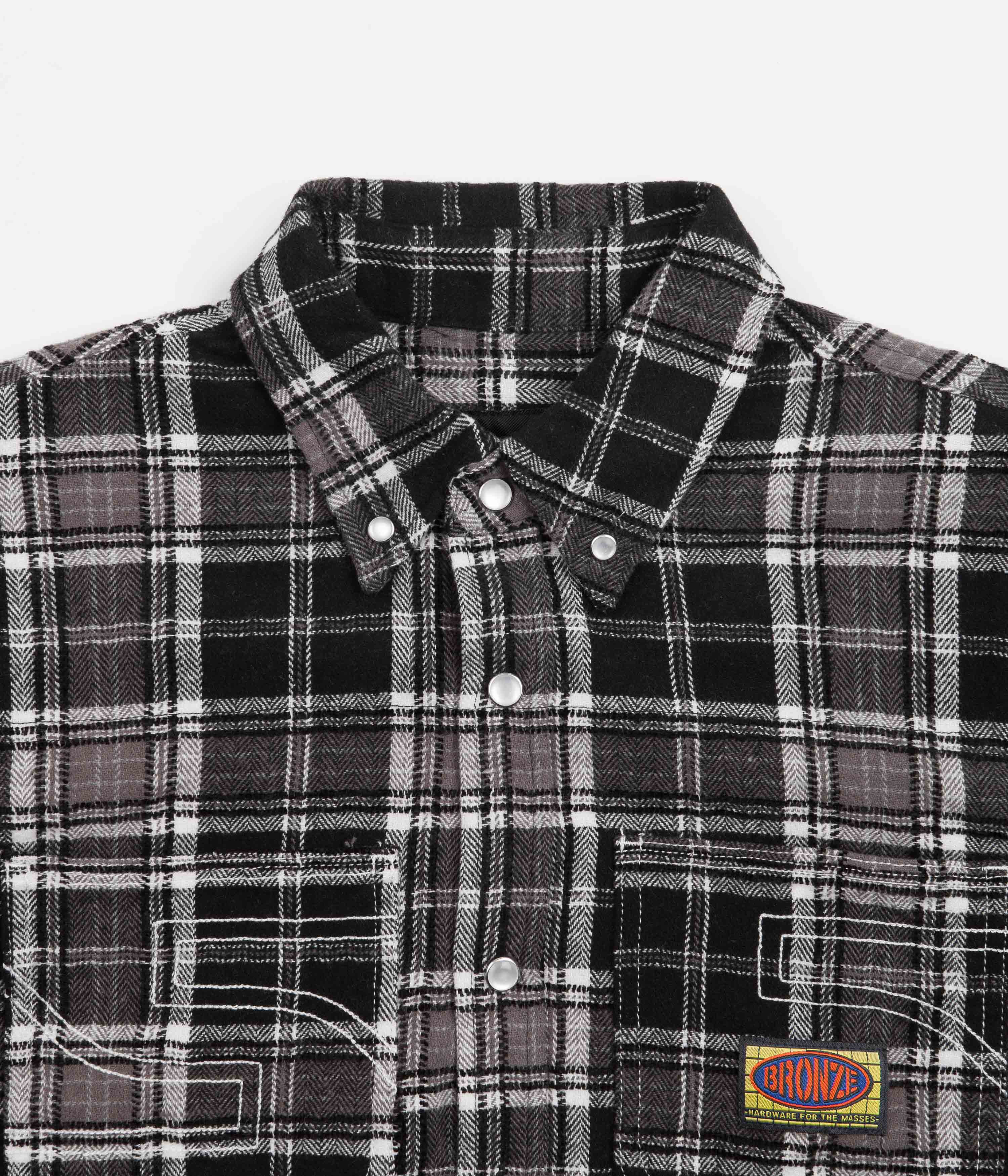 Bronze 56K 56 Flannel Shirt - Black - Image 4