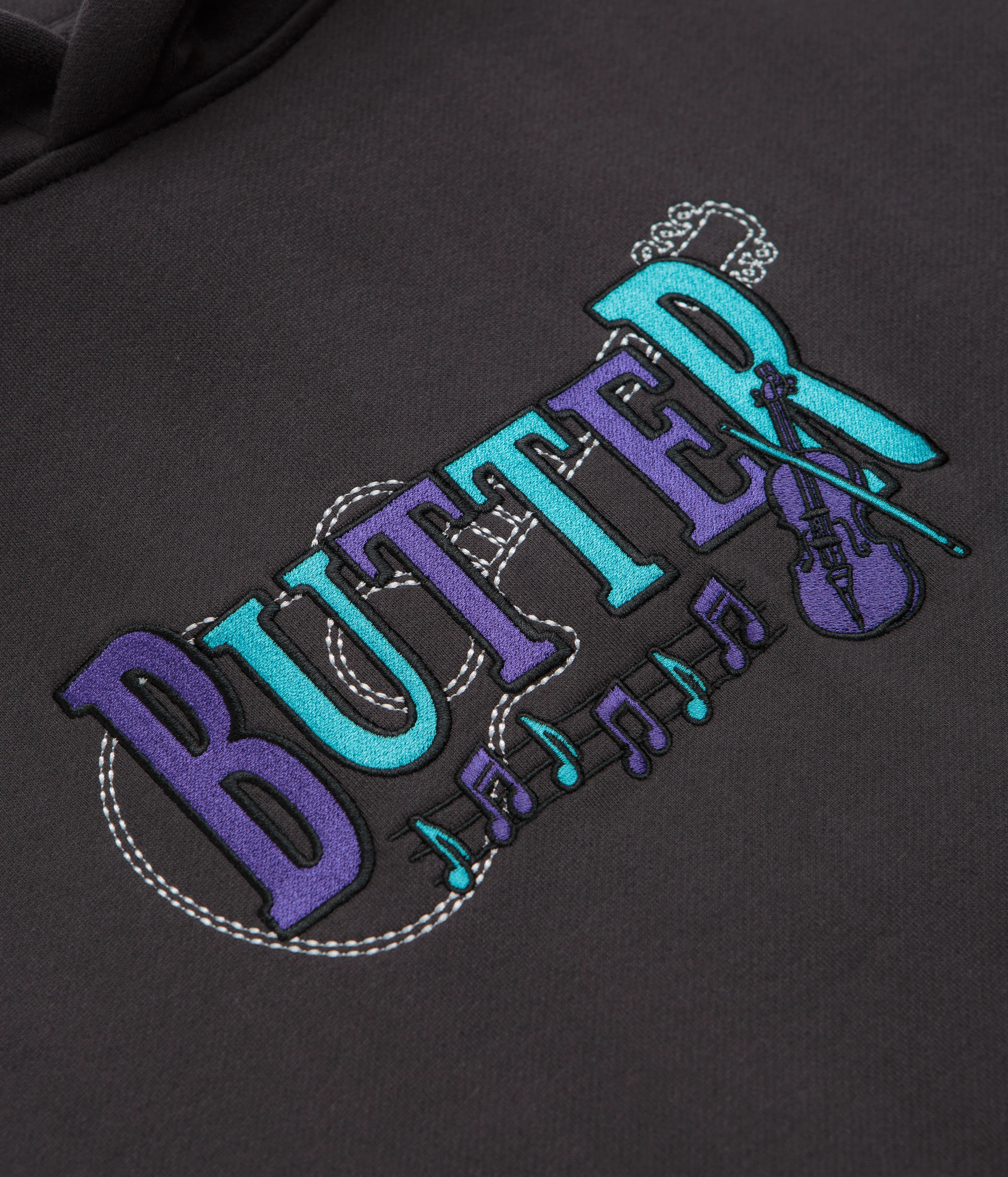 Butter Goods Arrangement Hoodie - Washed Black - Image 3