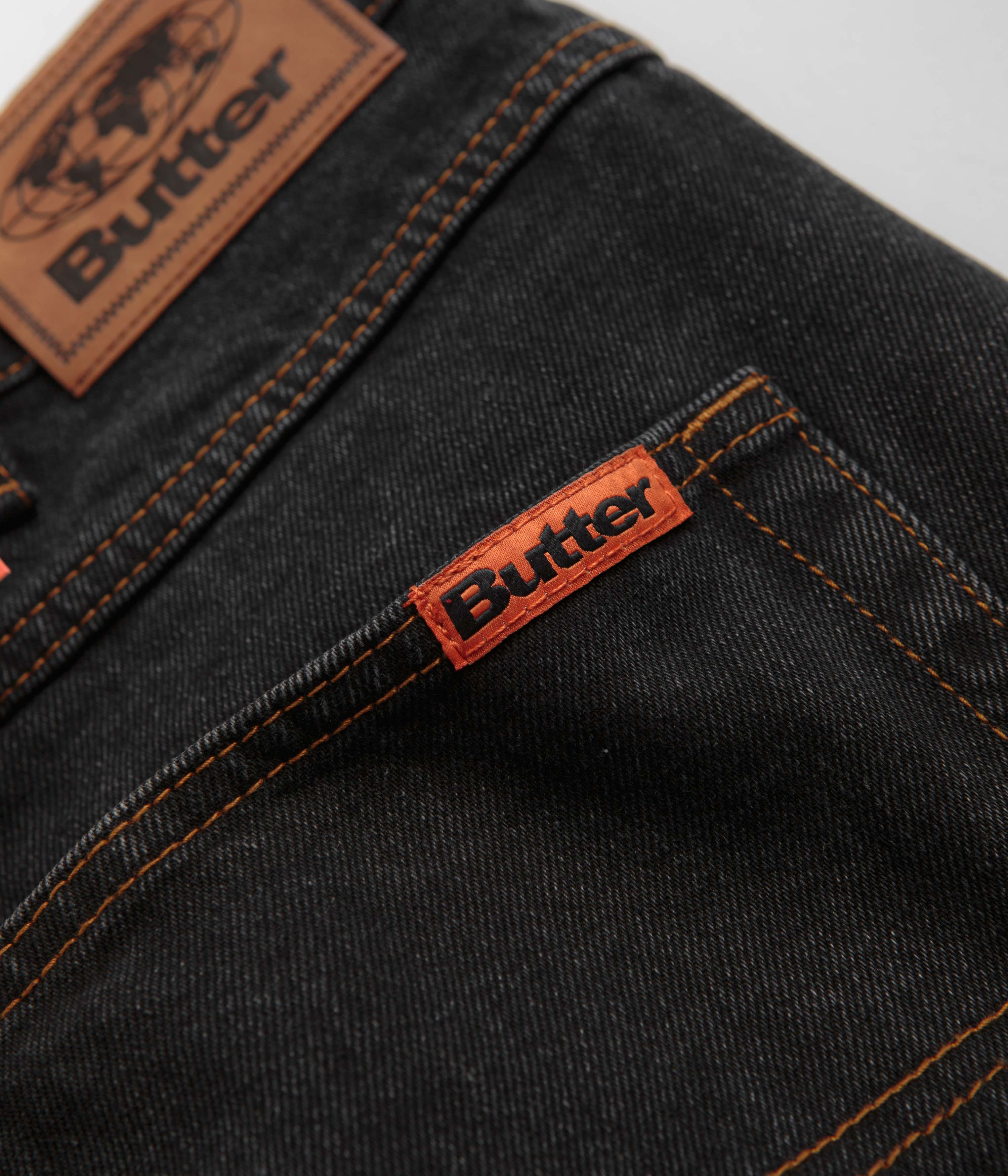 Butter Goods Baggy Denim Jeans - Washed Black - Image 8