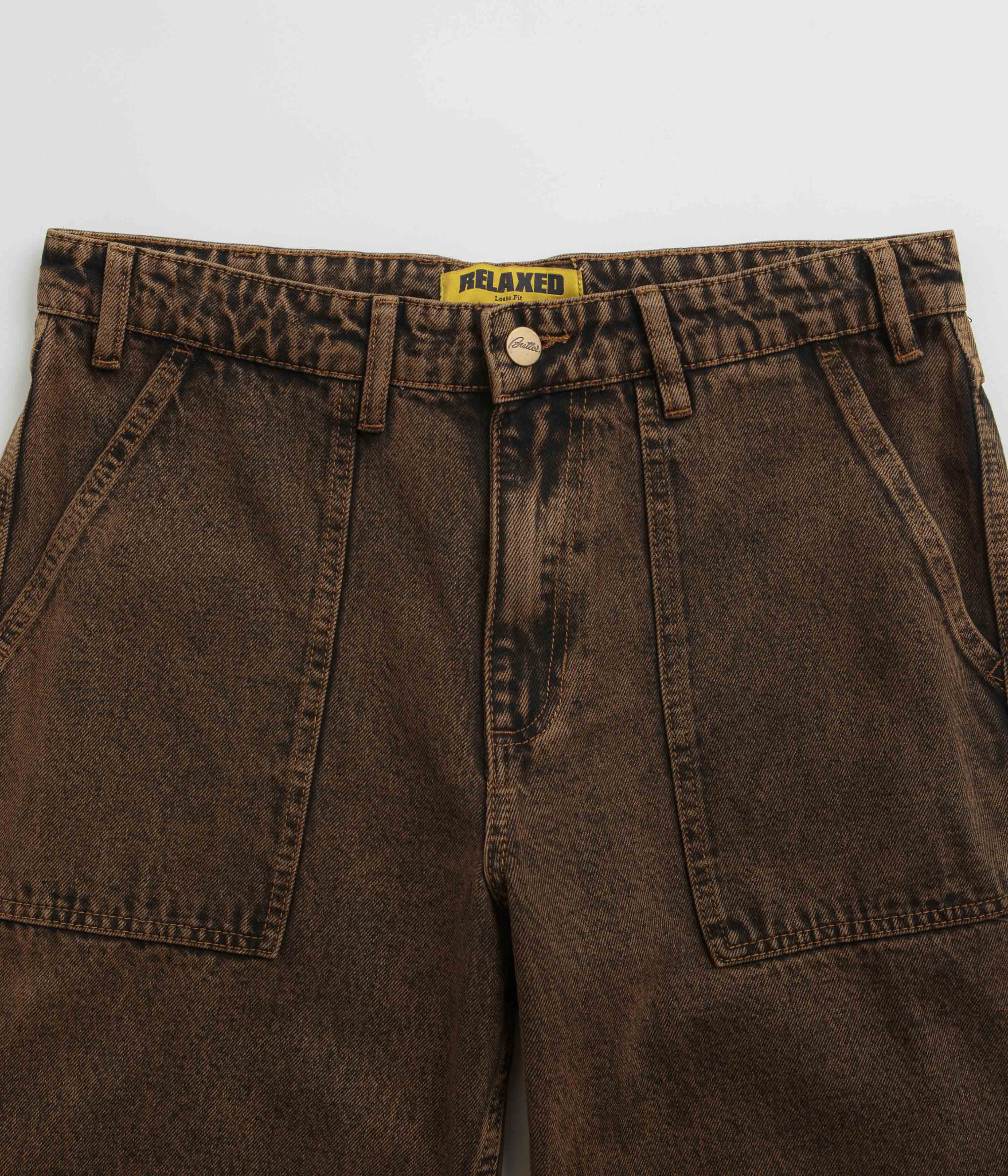 Butter Goods Breakdown Relaxed Jeans - Acid Wash Brown - Image 4