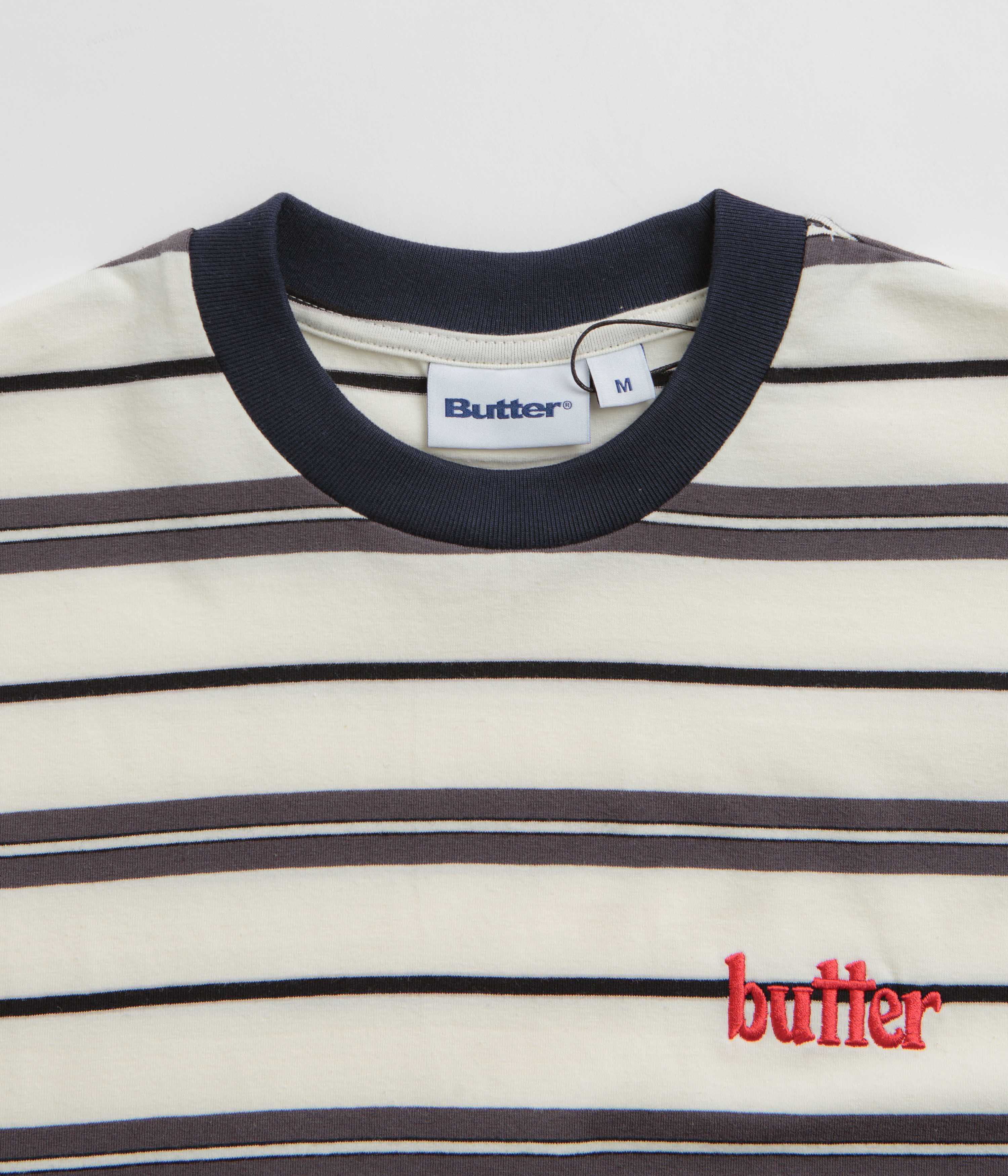 Butter Goods Bryce Striped T-Shirt - White - Image 3
