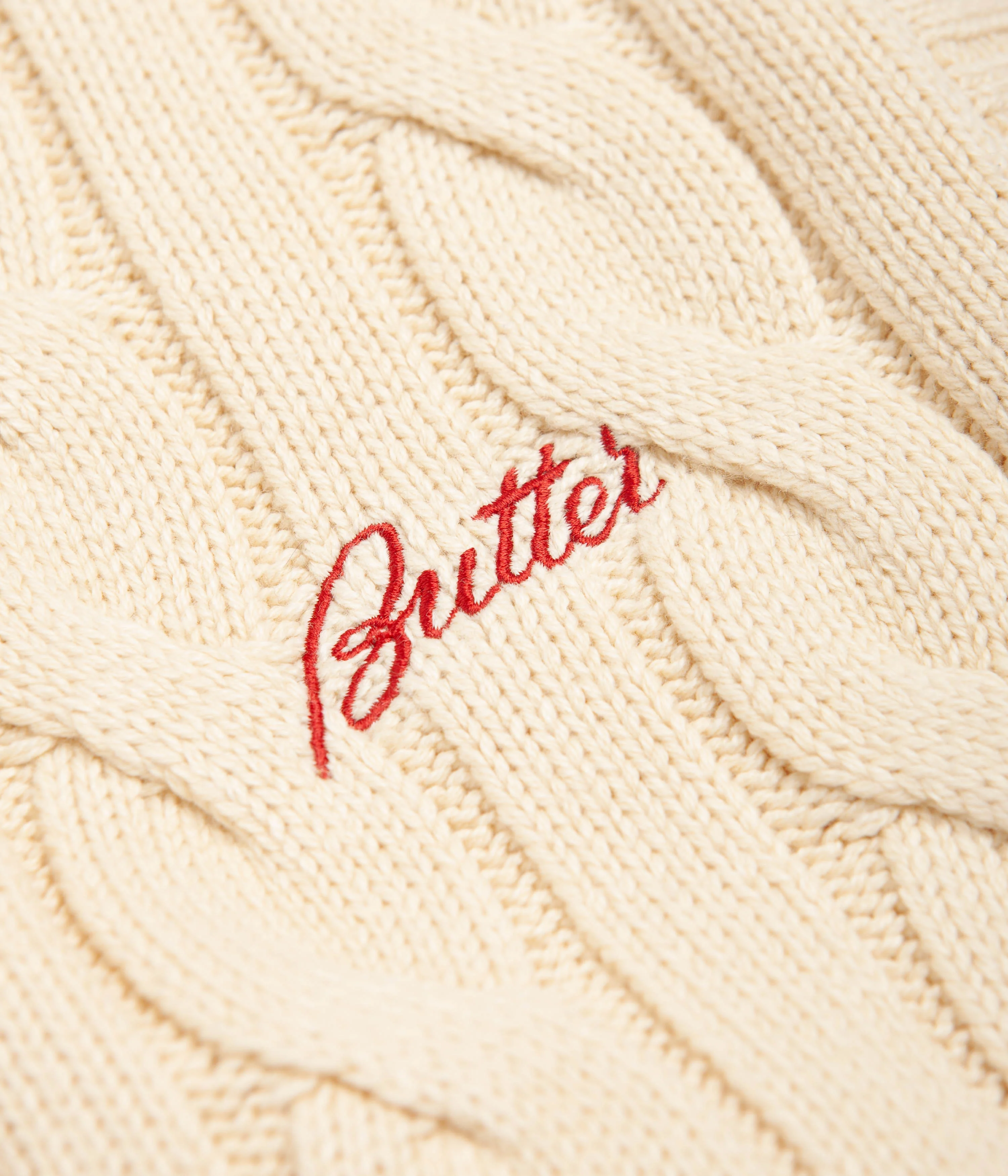Butter Goods Cable Knit Vest - Bone - Image 4
