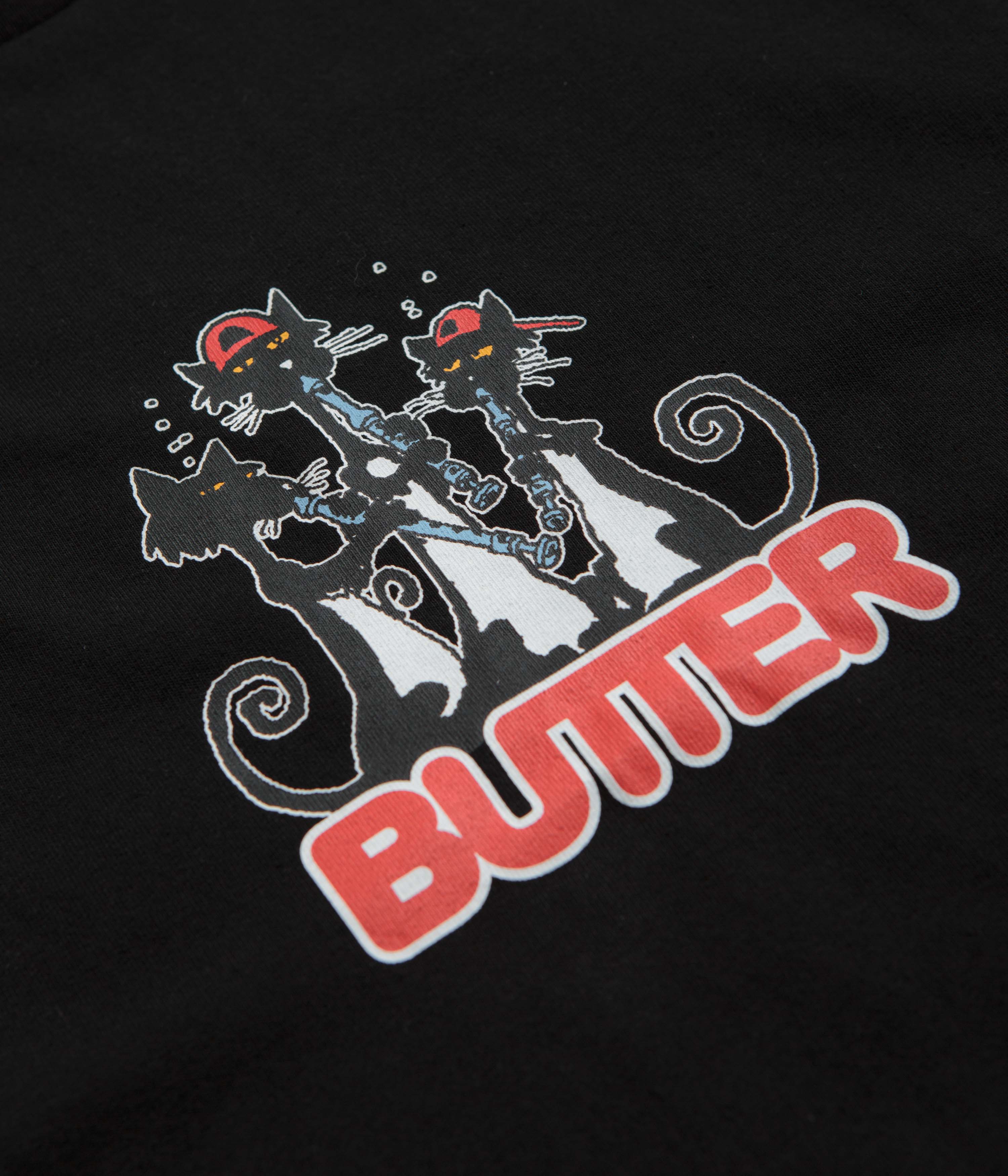 Butter Goods Cats T-Shirt - Black - Image 2