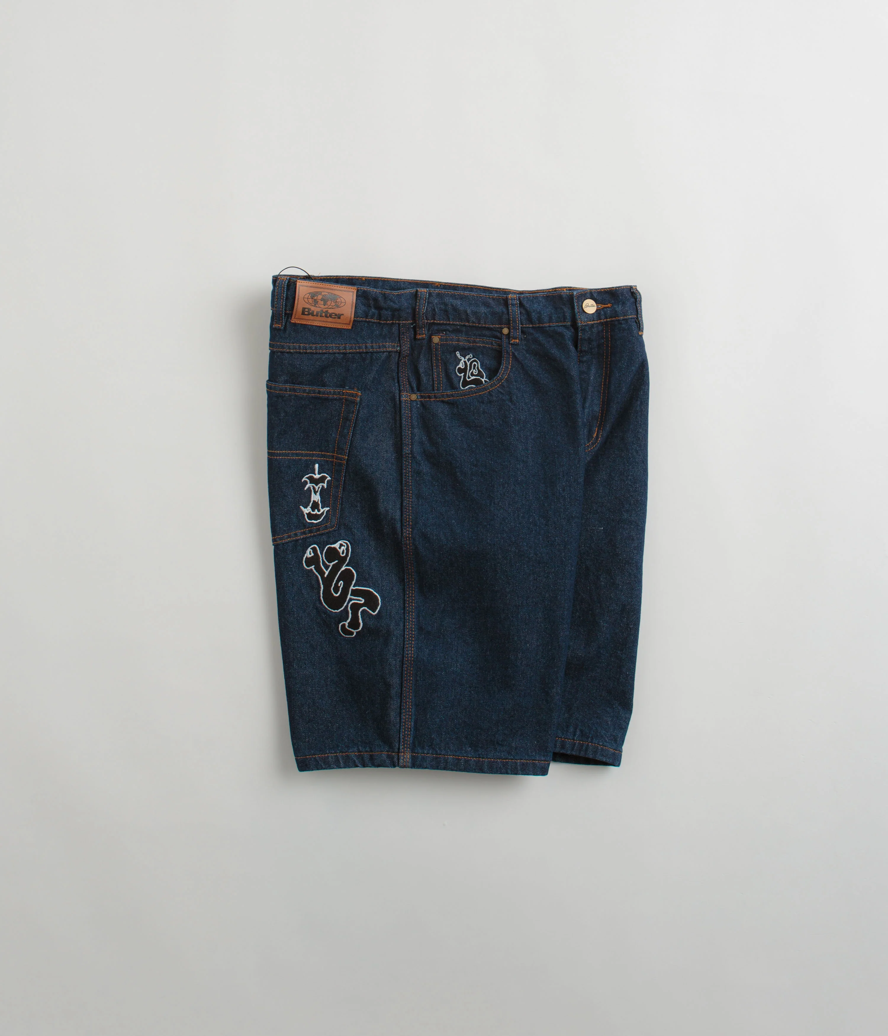 Butter Goods Critter Baggy Denim Shorts - Dark Indigo - Image 2
