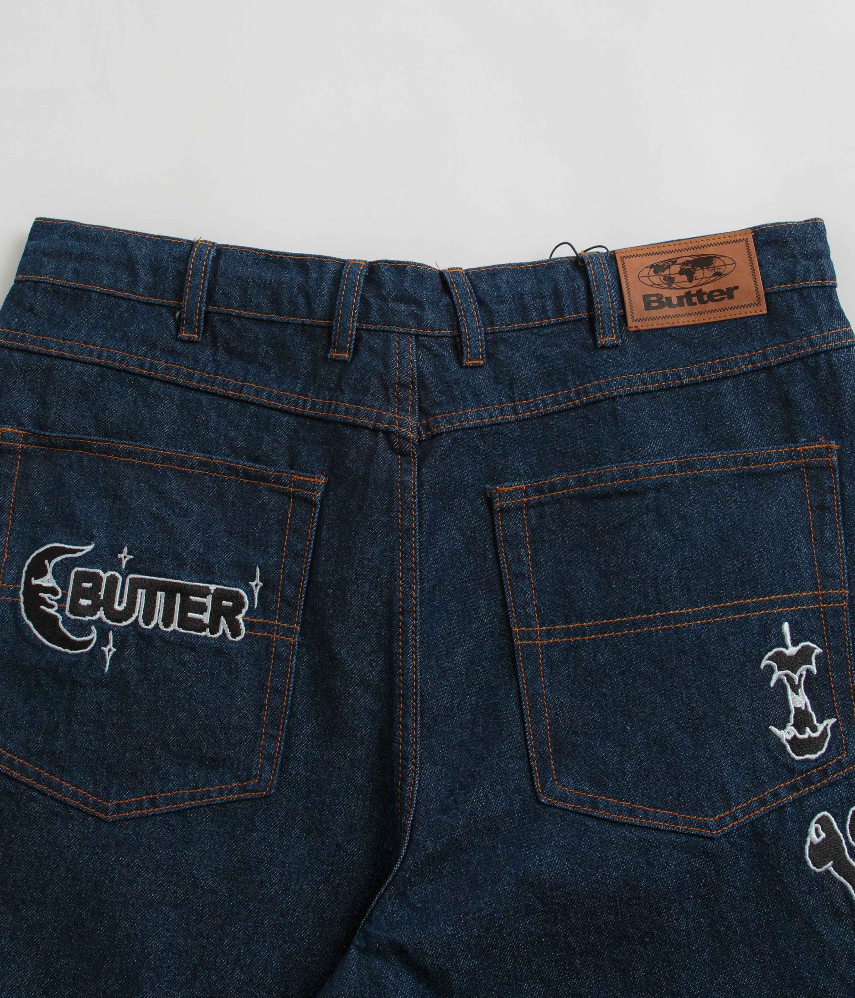 Butter Goods Critter Baggy Denim Shorts - Dark Indigo - Image 9