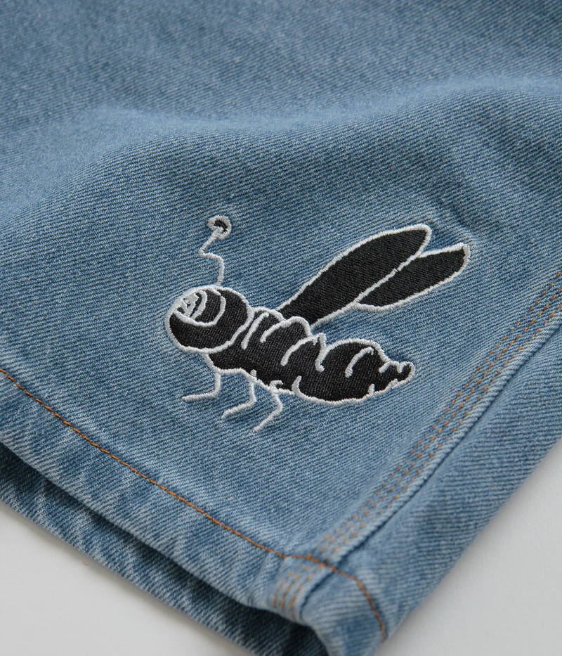 Butter Goods Critter Baggy Denim Shorts - Washed Indigo - Image 8