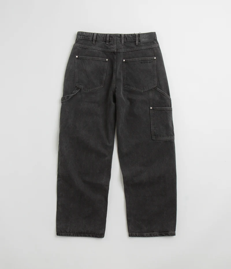 Butter Goods Davide Double Knee  Jeans - Washed Black - Image 3