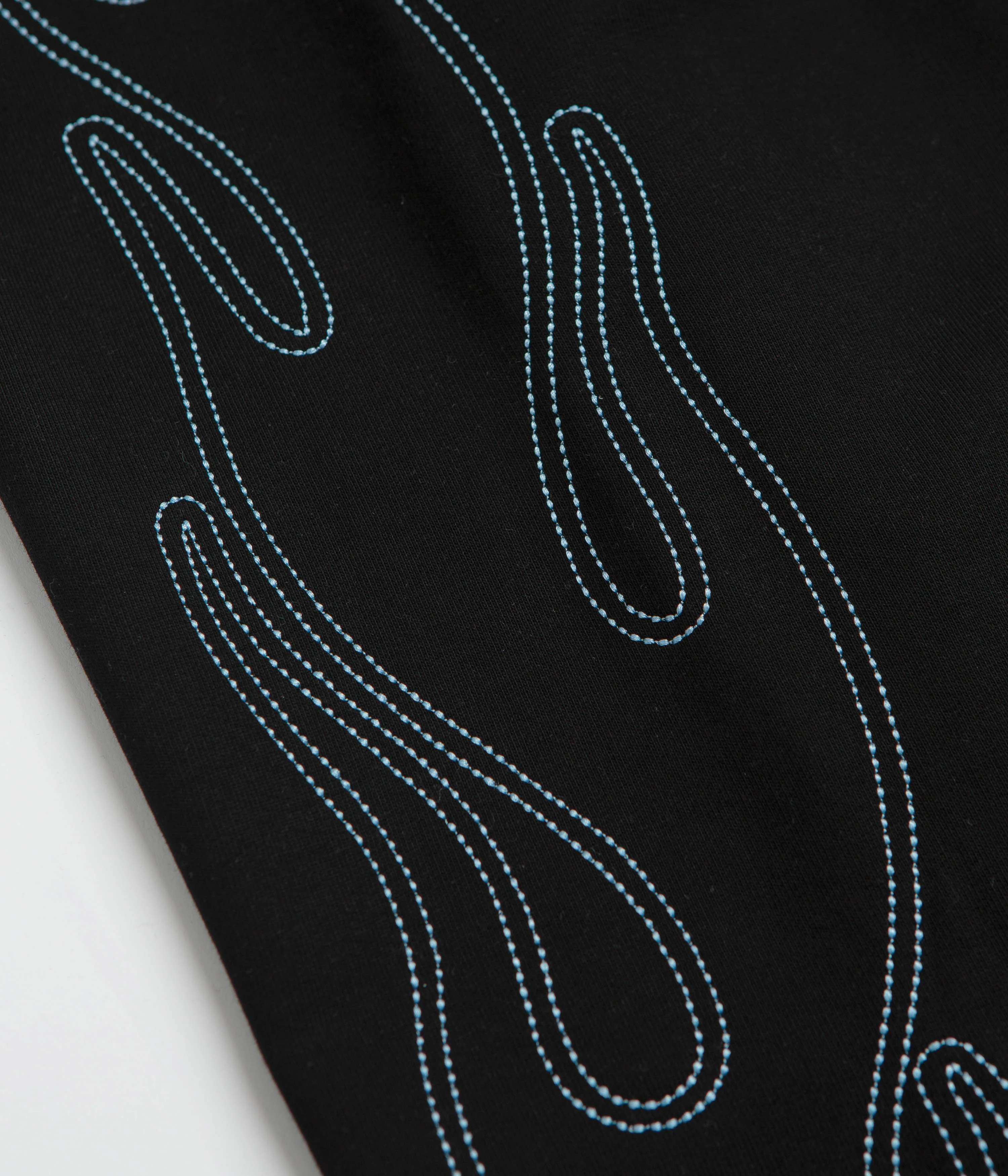 Butter Goods Flame Fleece Pants - Black - Image 6