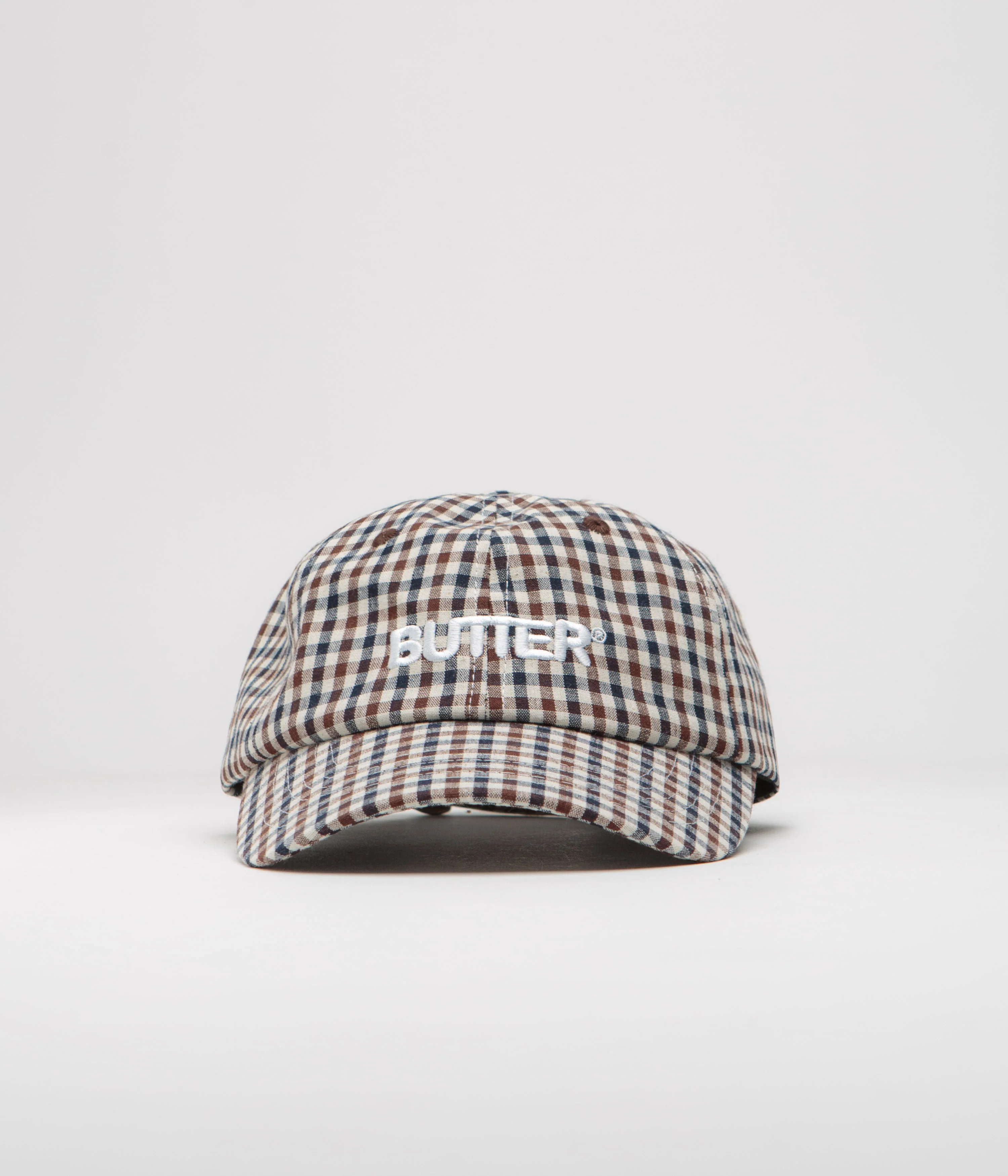 Butter Goods Gingham Cap - Brown / Navy - Image 2