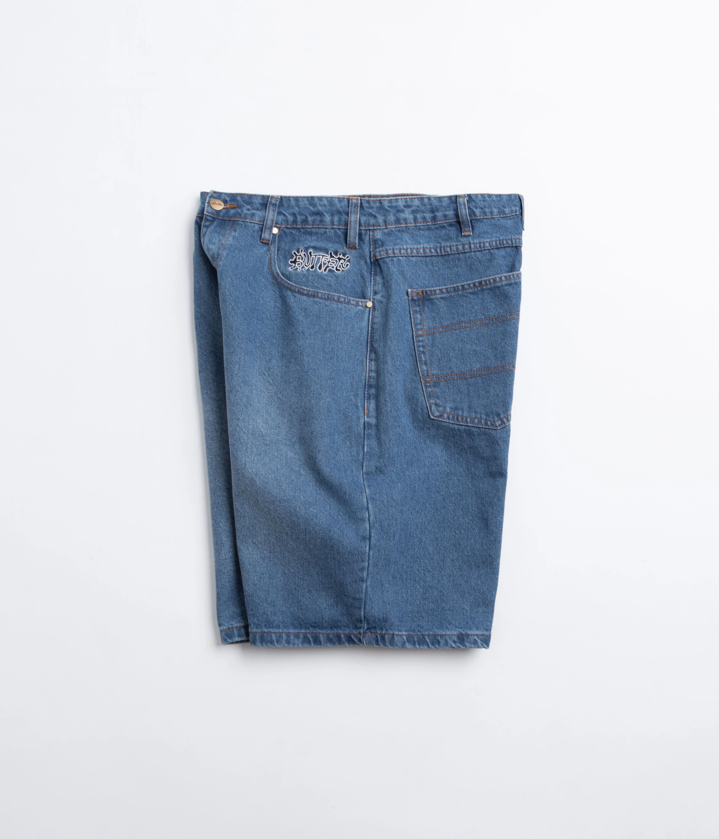 Butter Goods Ink Denim Shorts - Worn Blue - Image 3