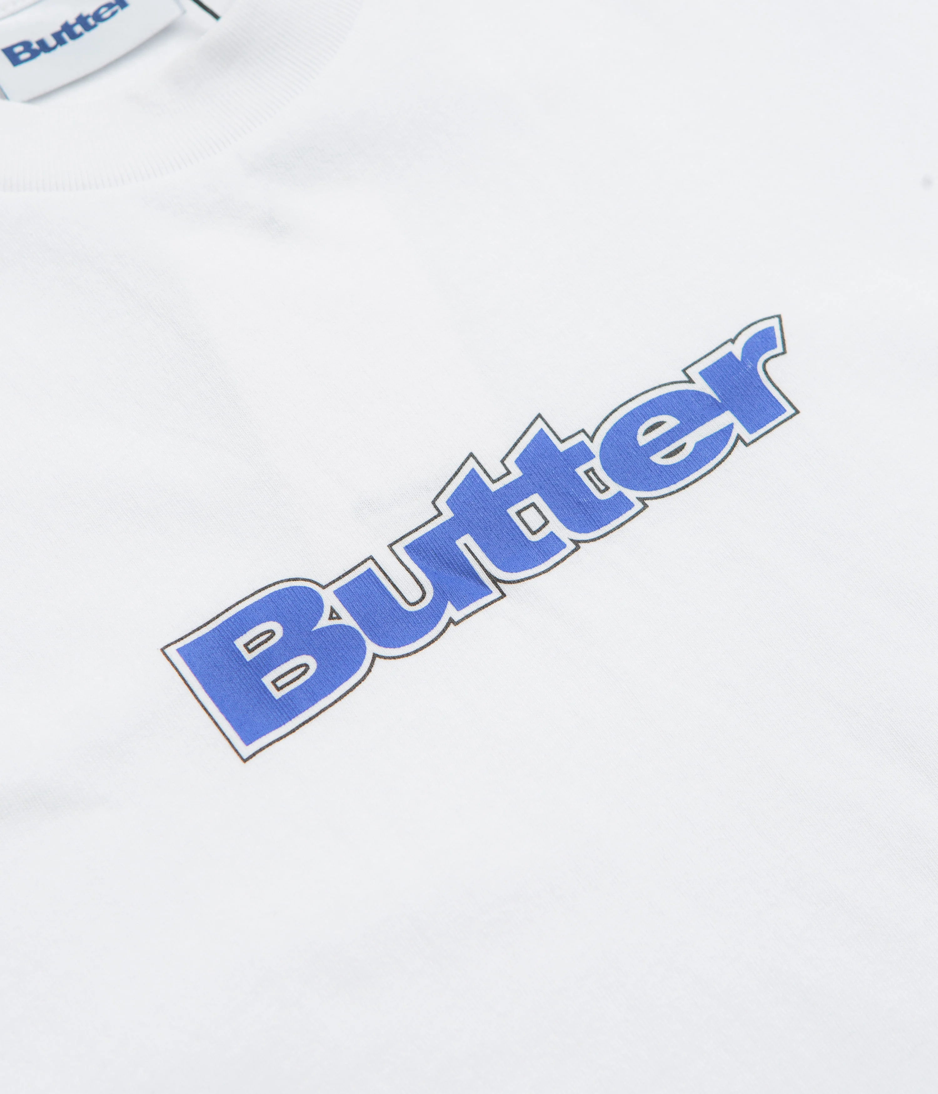 Butter Goods Outline Logo T-Shirt - White - Image 3