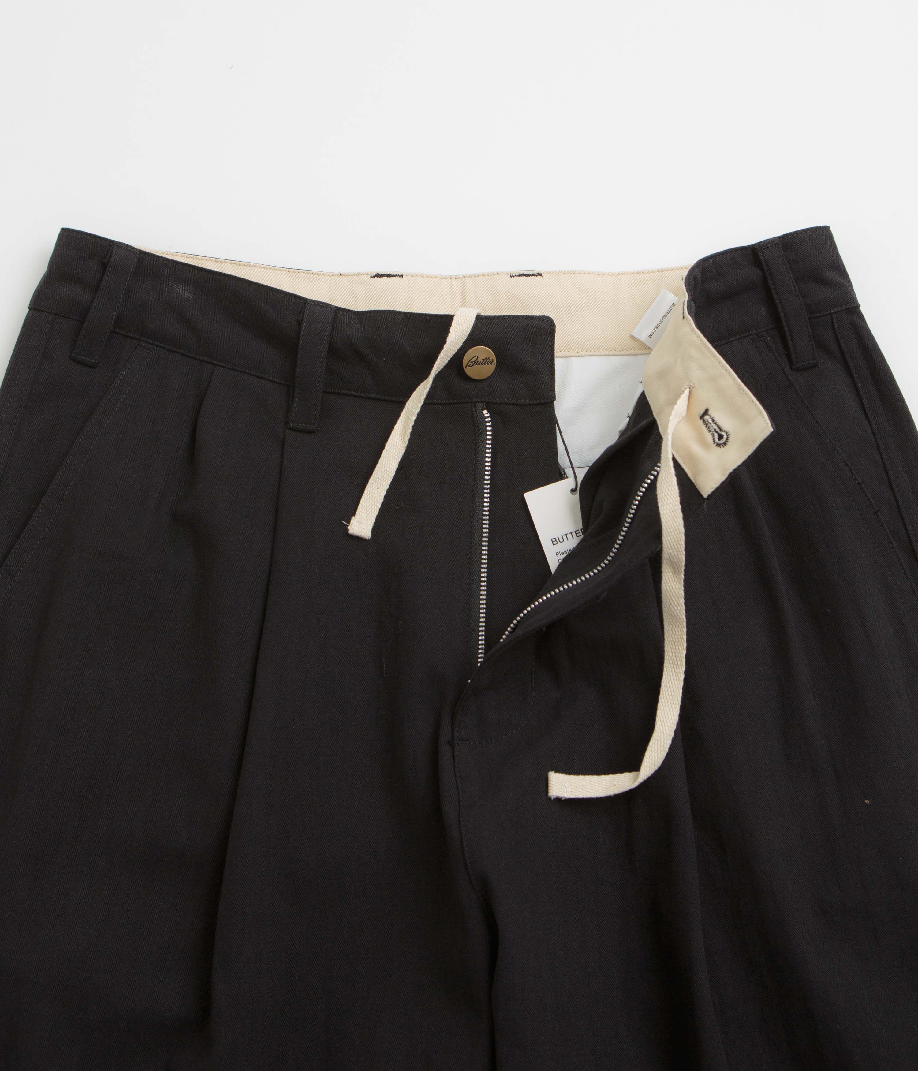 Butter Goods Pleated Trousers - Black - Image 6