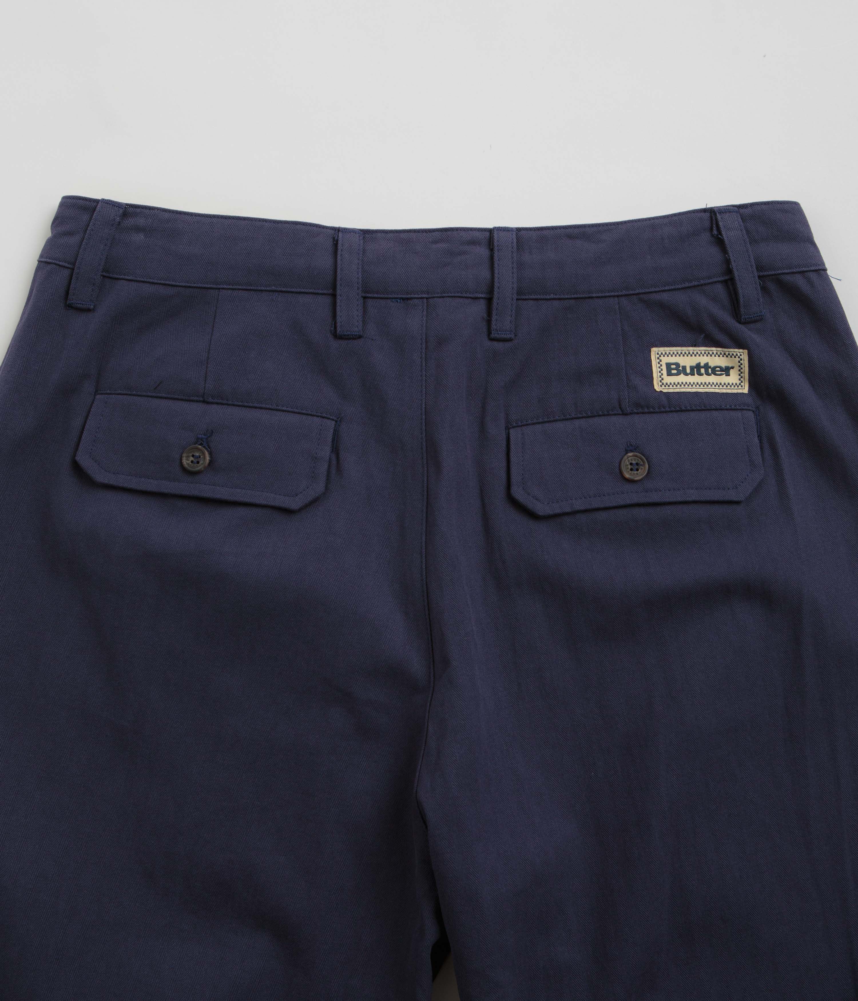 Butter Goods Pleated Trousers - Navy - Image 6