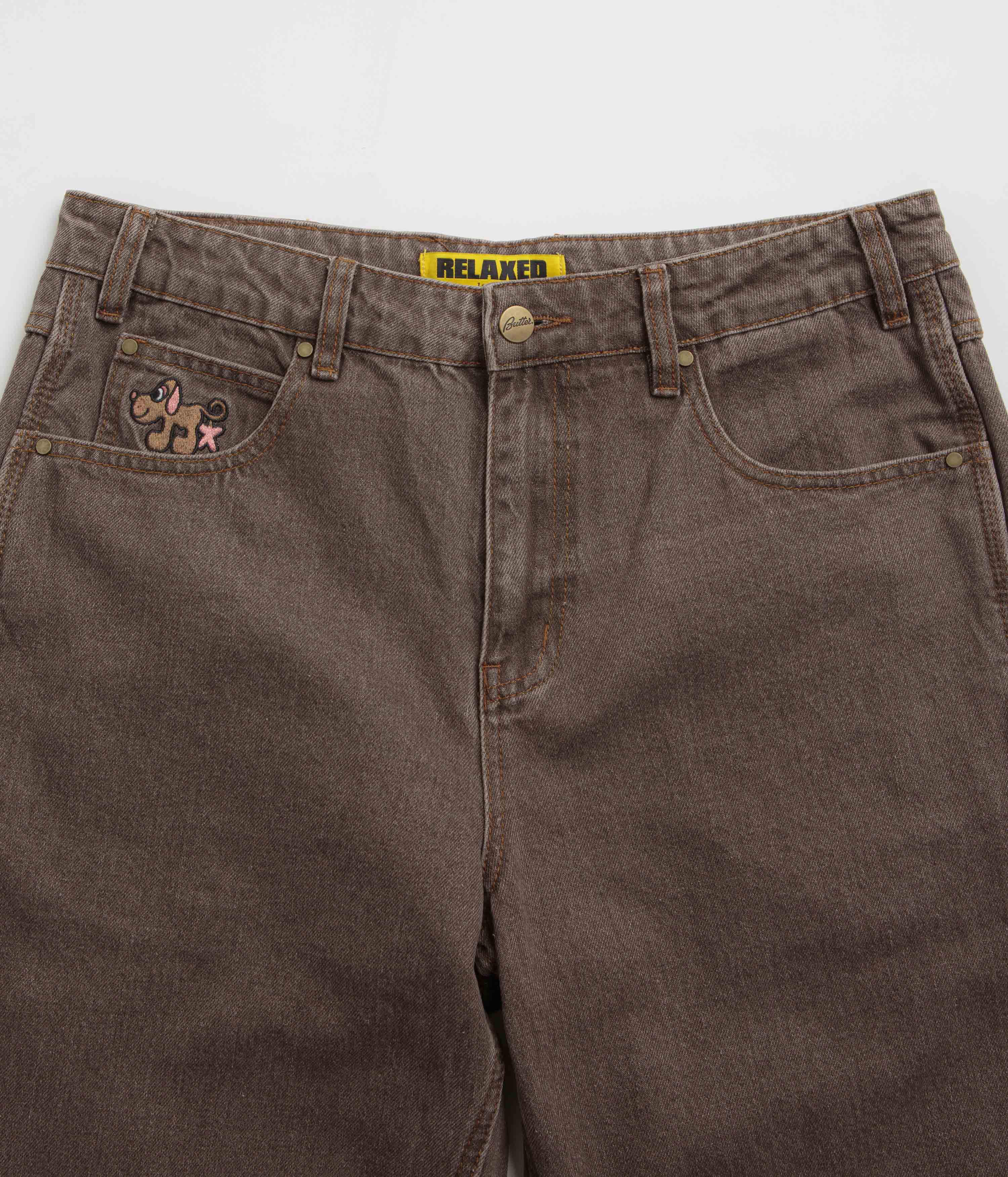 Butter Goods Pooch Relaxed Jeans - Washed Brown - Image 4