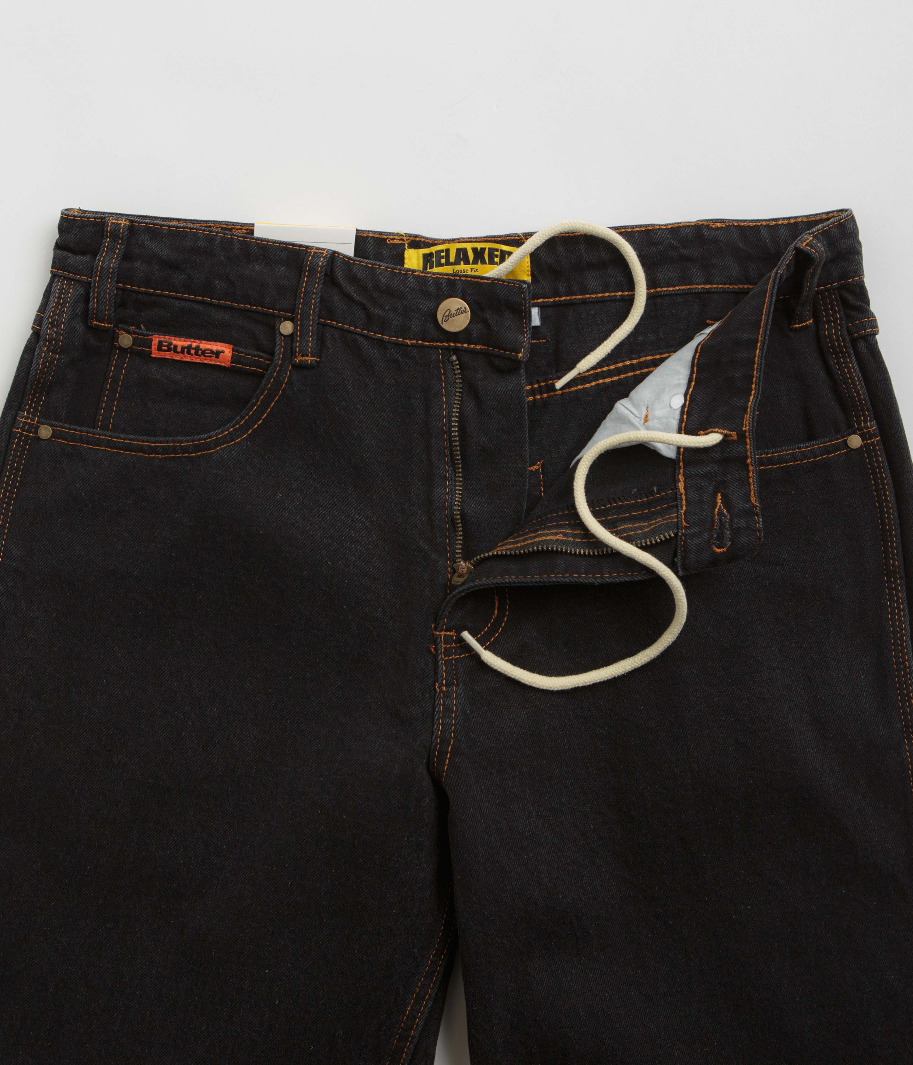 Butter Goods Relaxed Jeans - Washed Black / Black - Image 5
