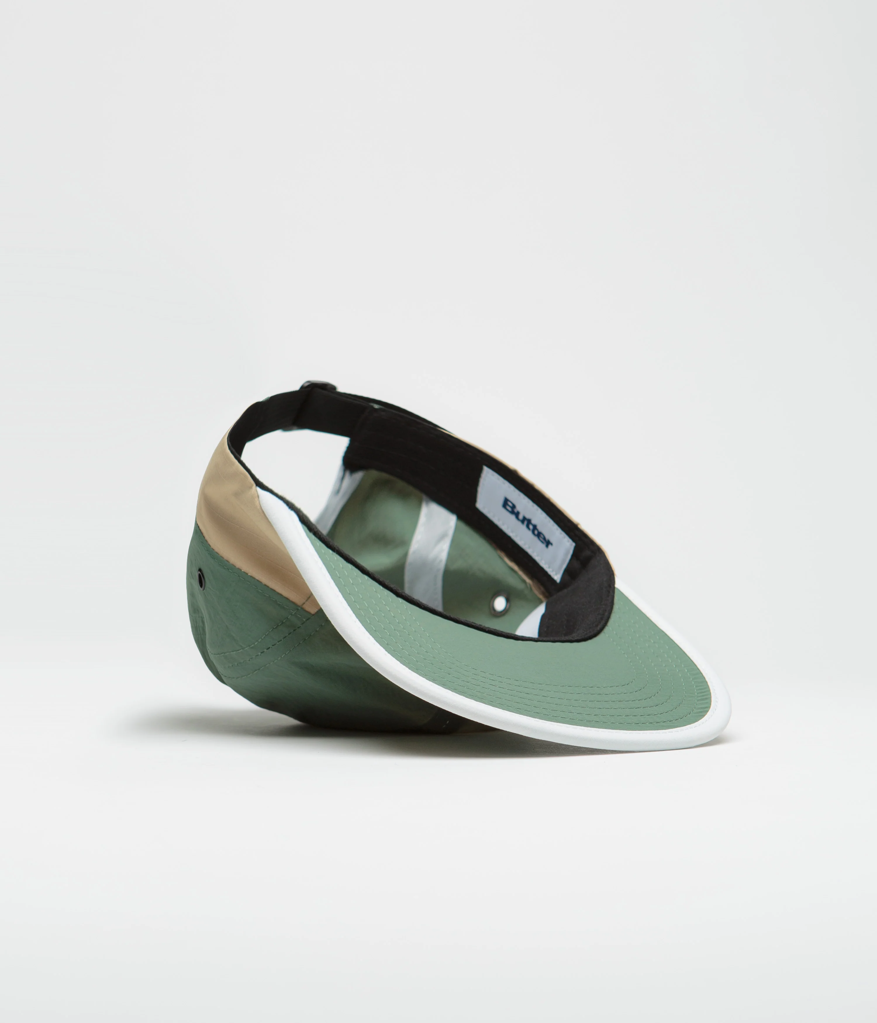 Butter Goods Ripstop Trail 5 Panel Cap - Sand / Forest - Image 4