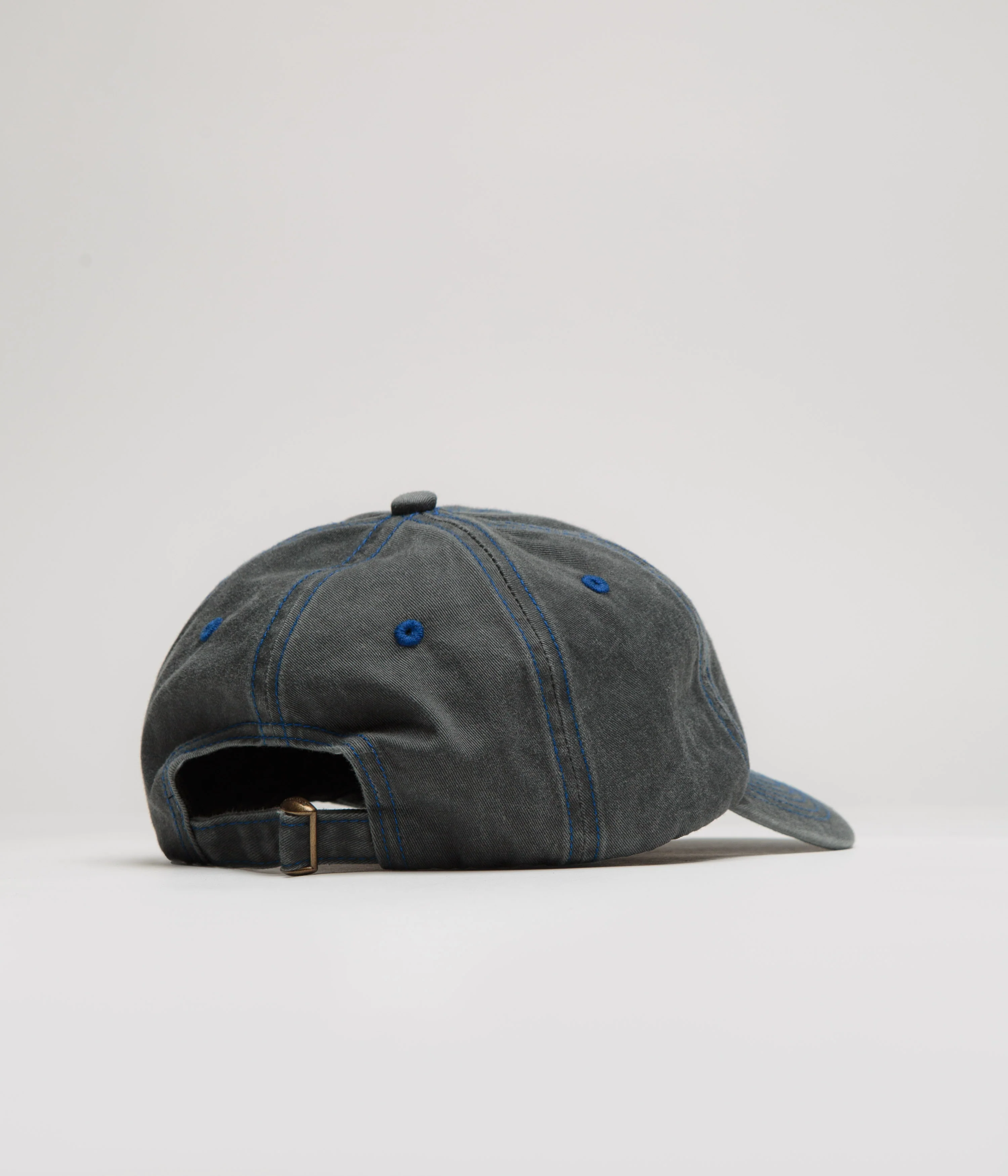Butter Goods Rounded Logo Cap - Washed Black / Blue - Image 2