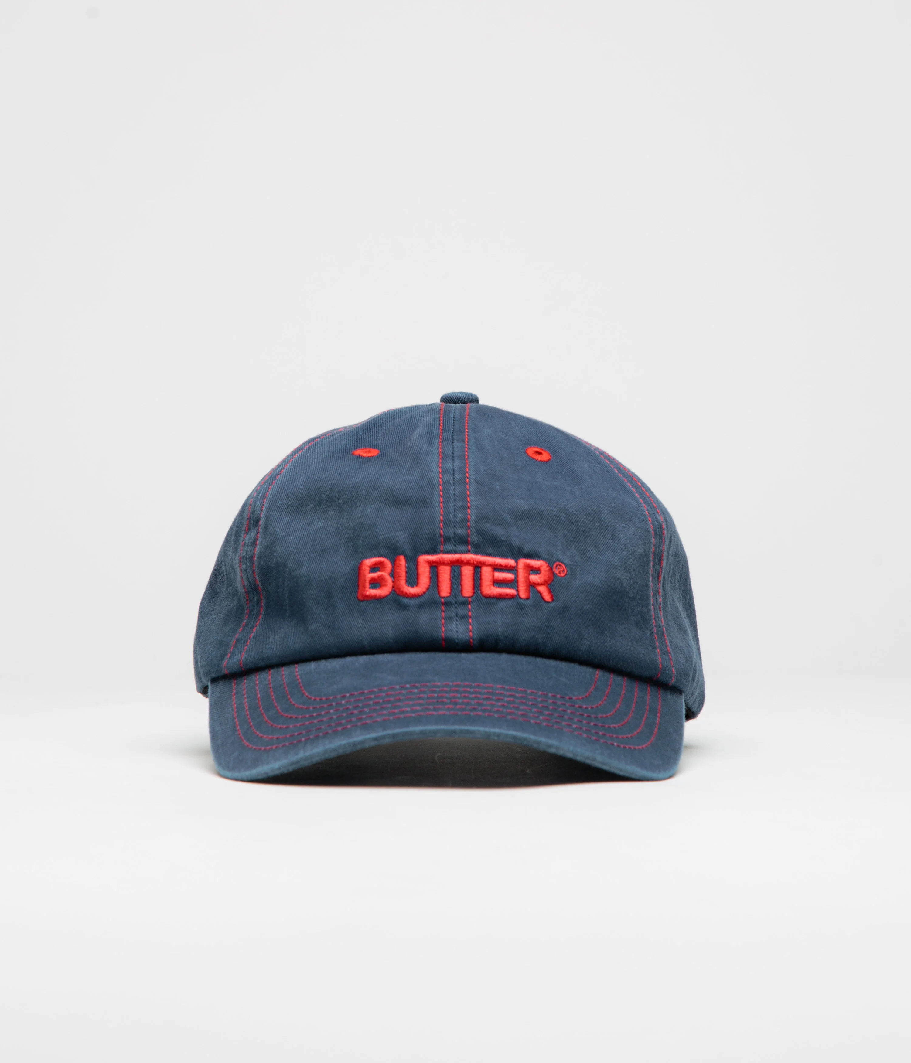 Butter Goods Rounded Logo Cap - Washed Navy - Image 2